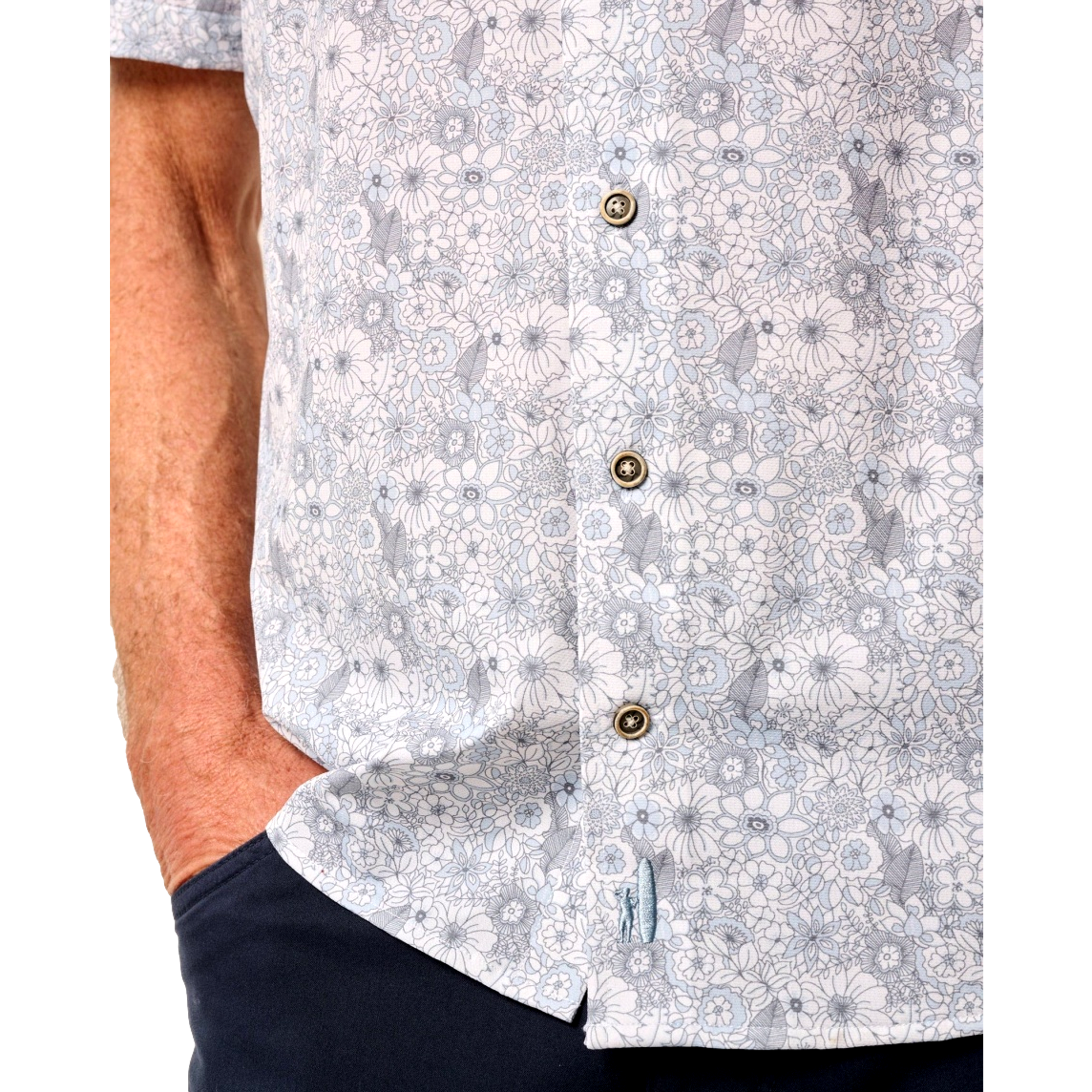 Kayce Woven Button Up Camp Shirt