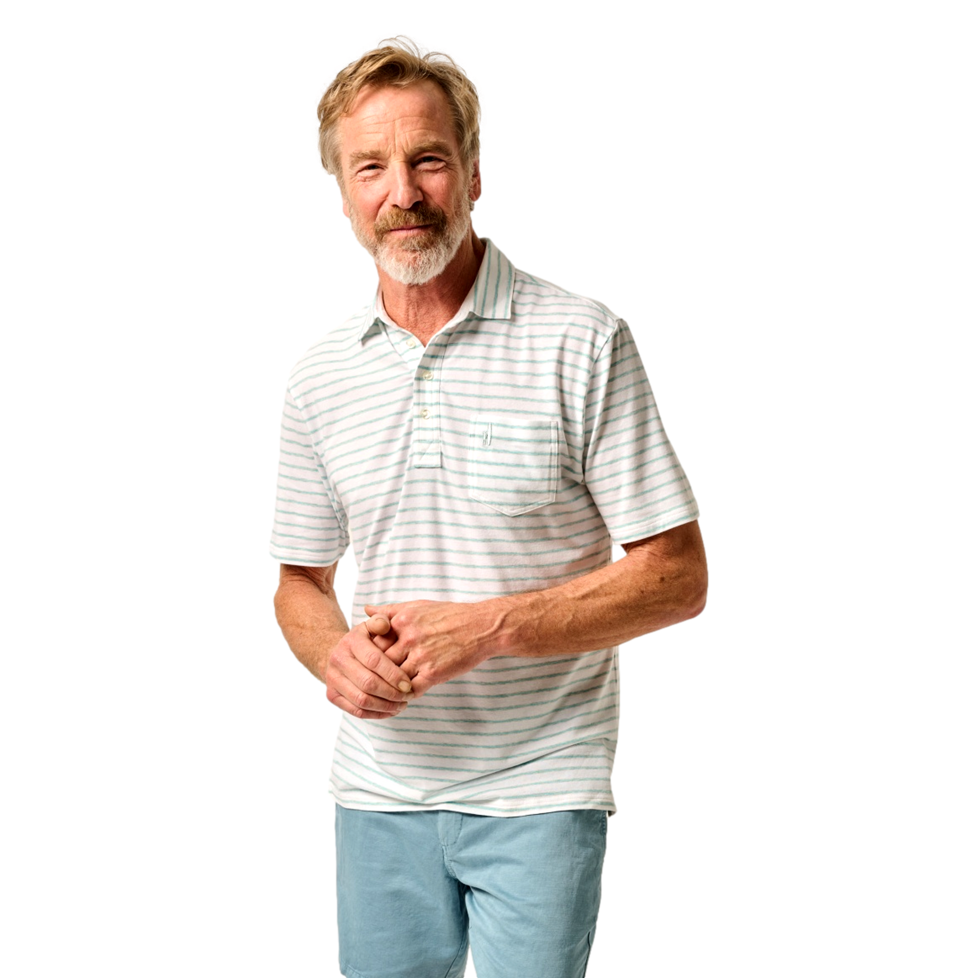 Matthis White Men's Golf Polo