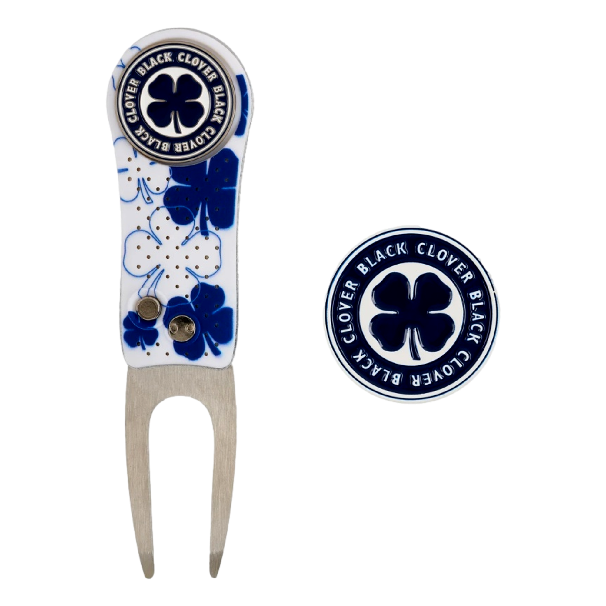 Live Lucky Navy Divot Tool with Ball Marker Set