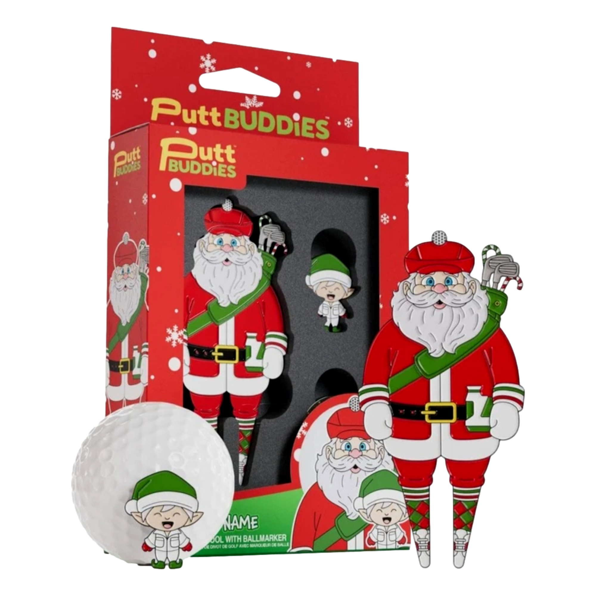 PuttBuddy - Santa w/Elf Ball Marker