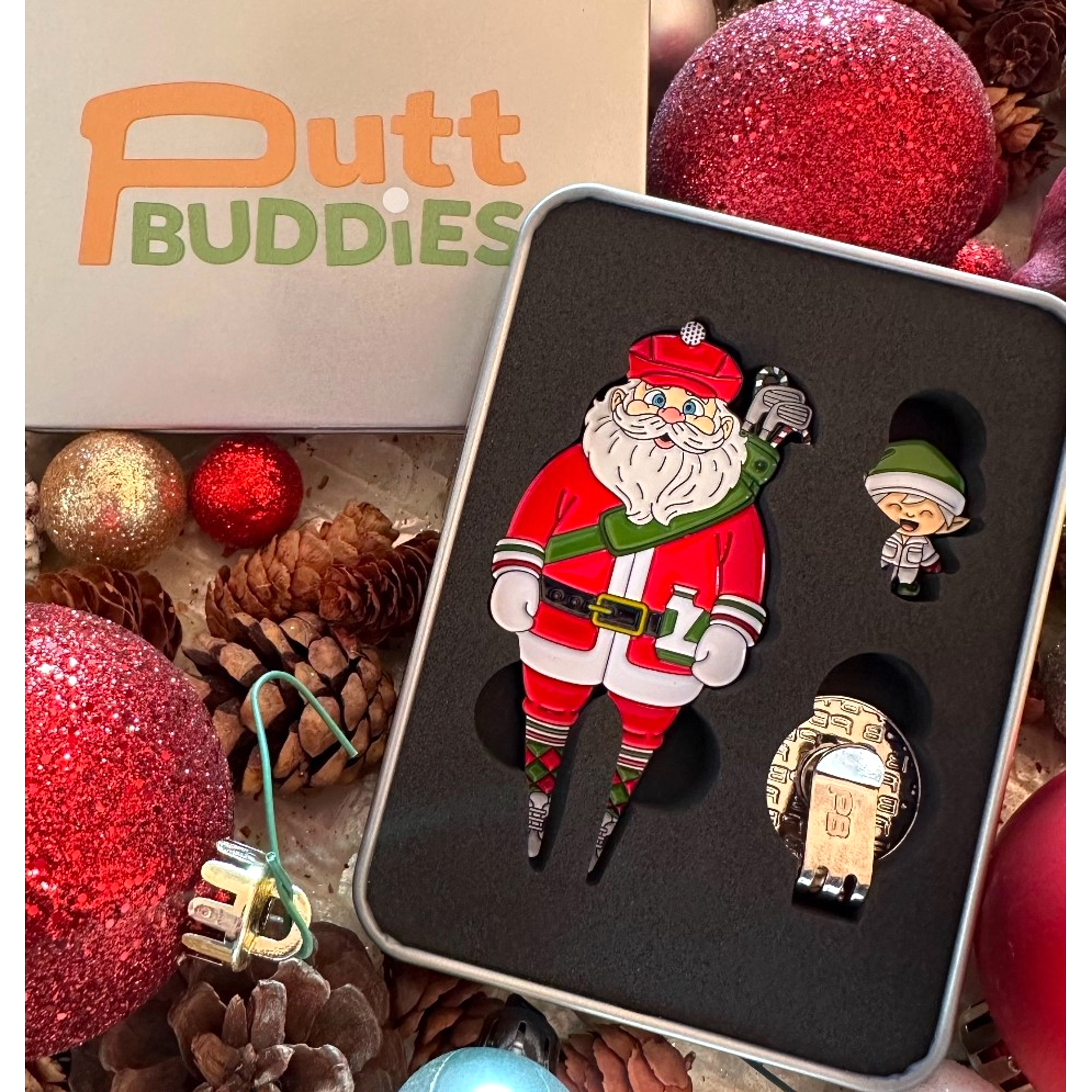 PuttBuddy - Santa w/Elf Ball Marker