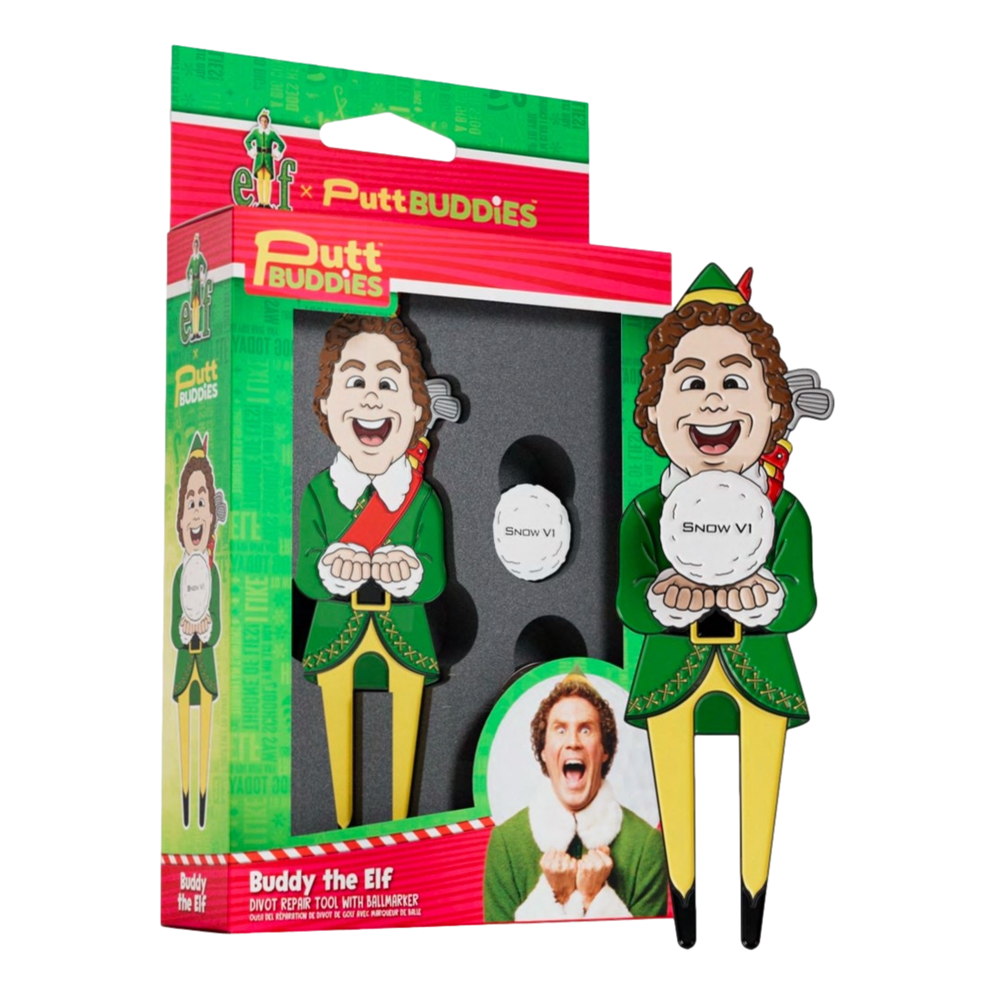 Elf w/Present Ball Marker