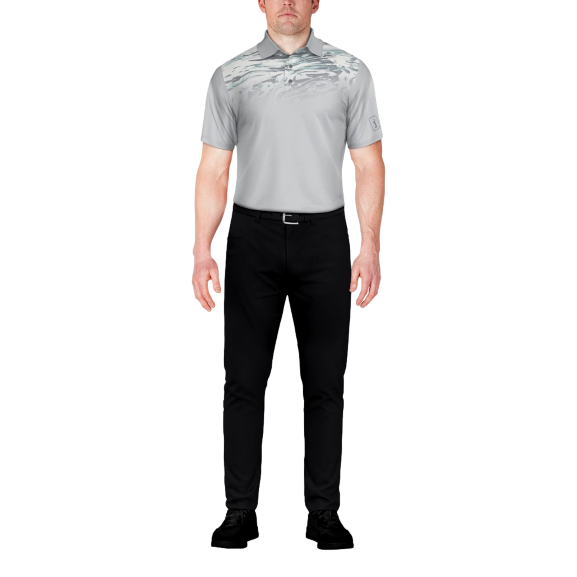 Marble Ombre Printed Polo Shirt