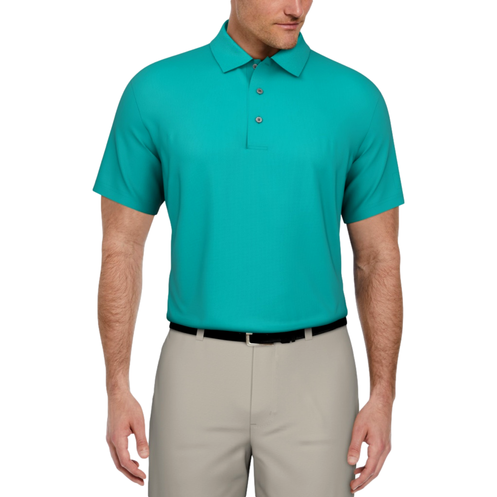 Airflux Solid Mesh Men's Short Sleeve Golf Polo Shirt