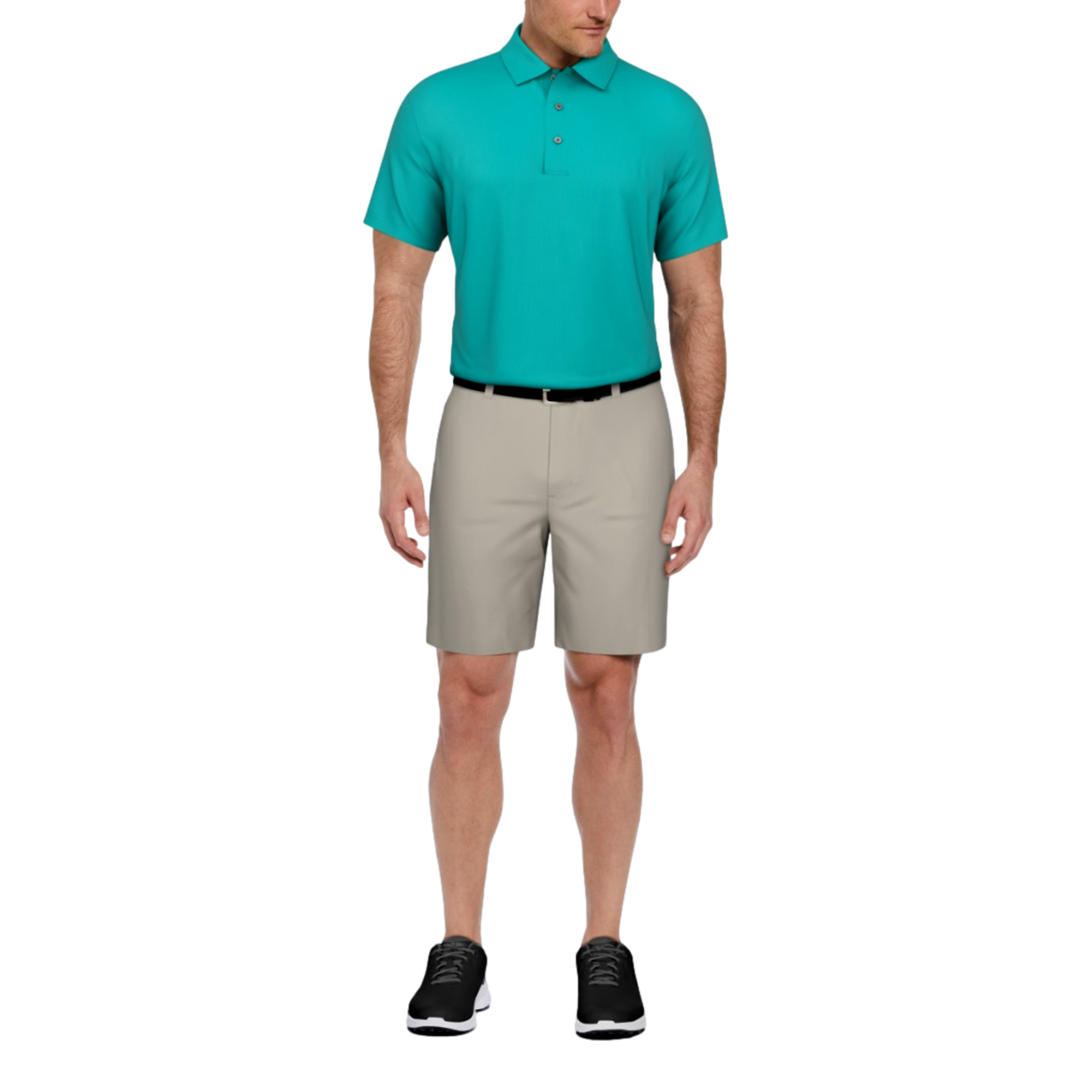 Airflux Solid Mesh Men's Short Sleeve Golf Polo Shirt