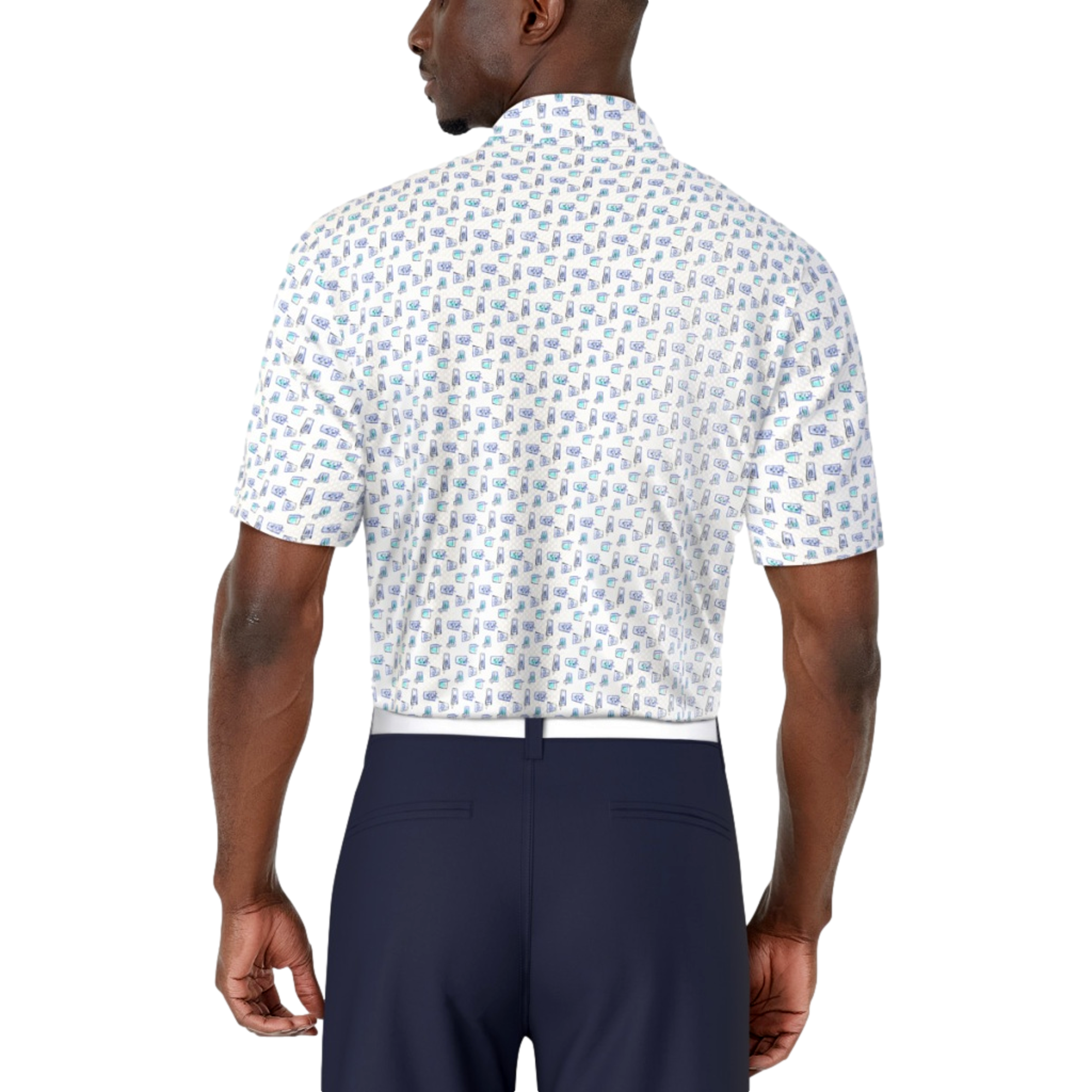Refreshments Printed Men's Short Sleeve Golf Polo Shirt