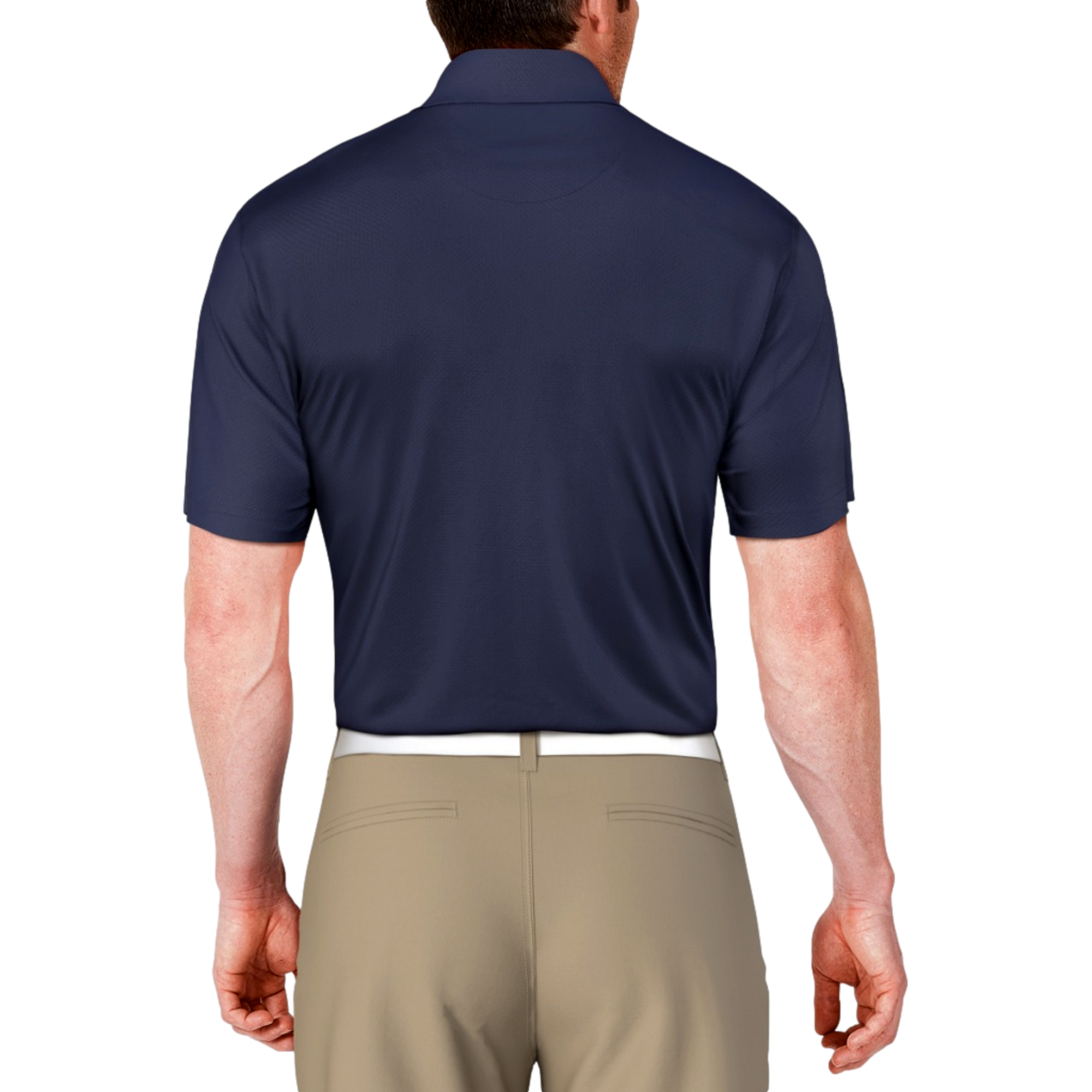 Asym Stripe Printed Men's Short Sleeve Golf Polo Shirt