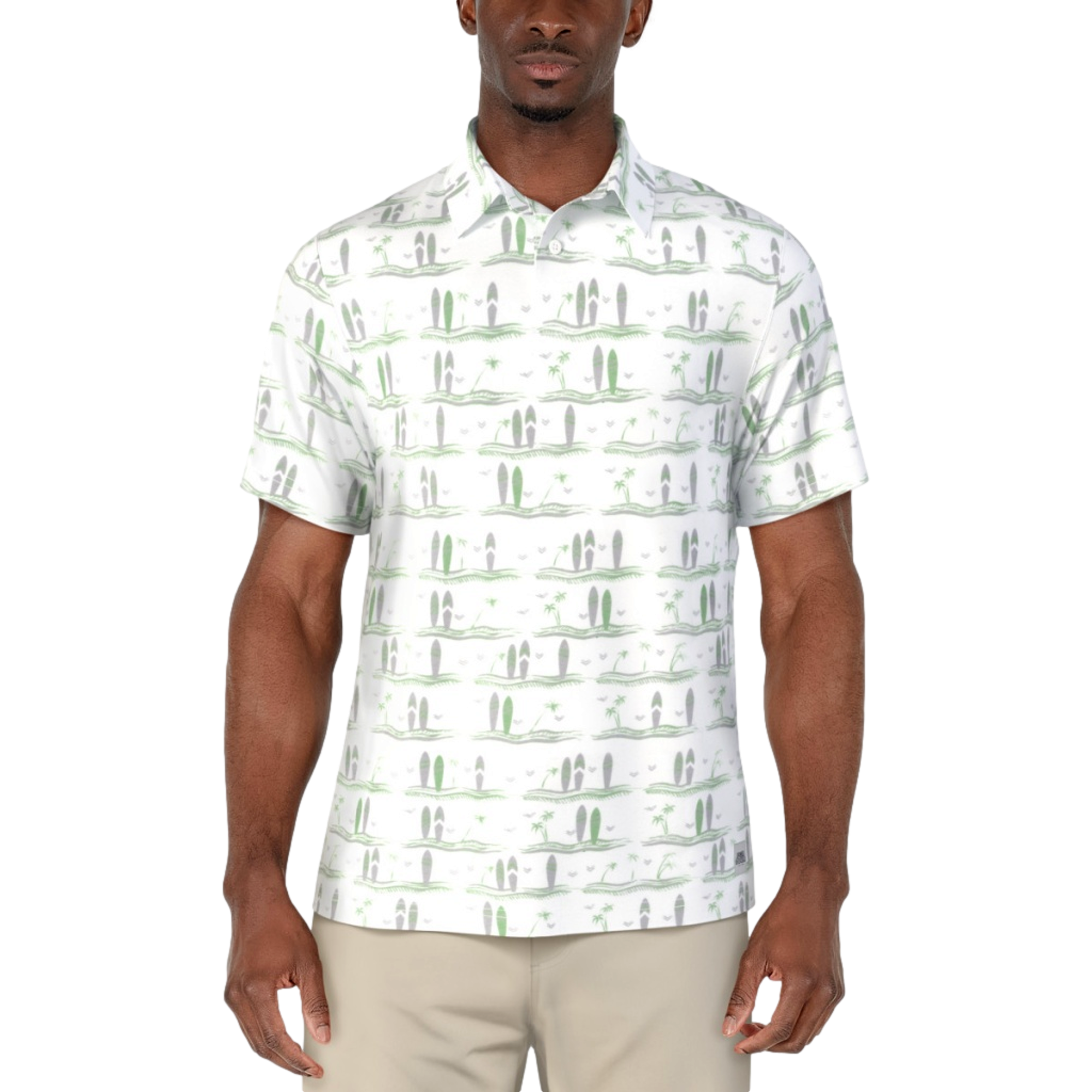 Surfboard Printed Polo Shirt