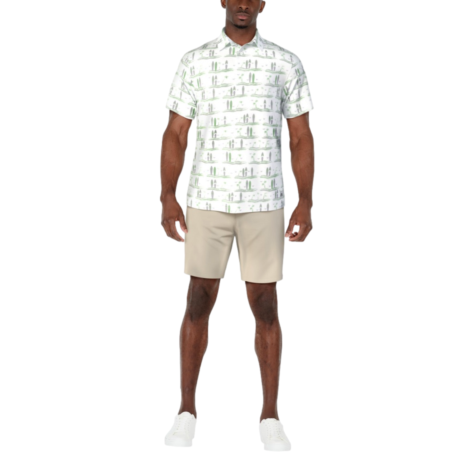 Surfboard Printed Polo Shirt