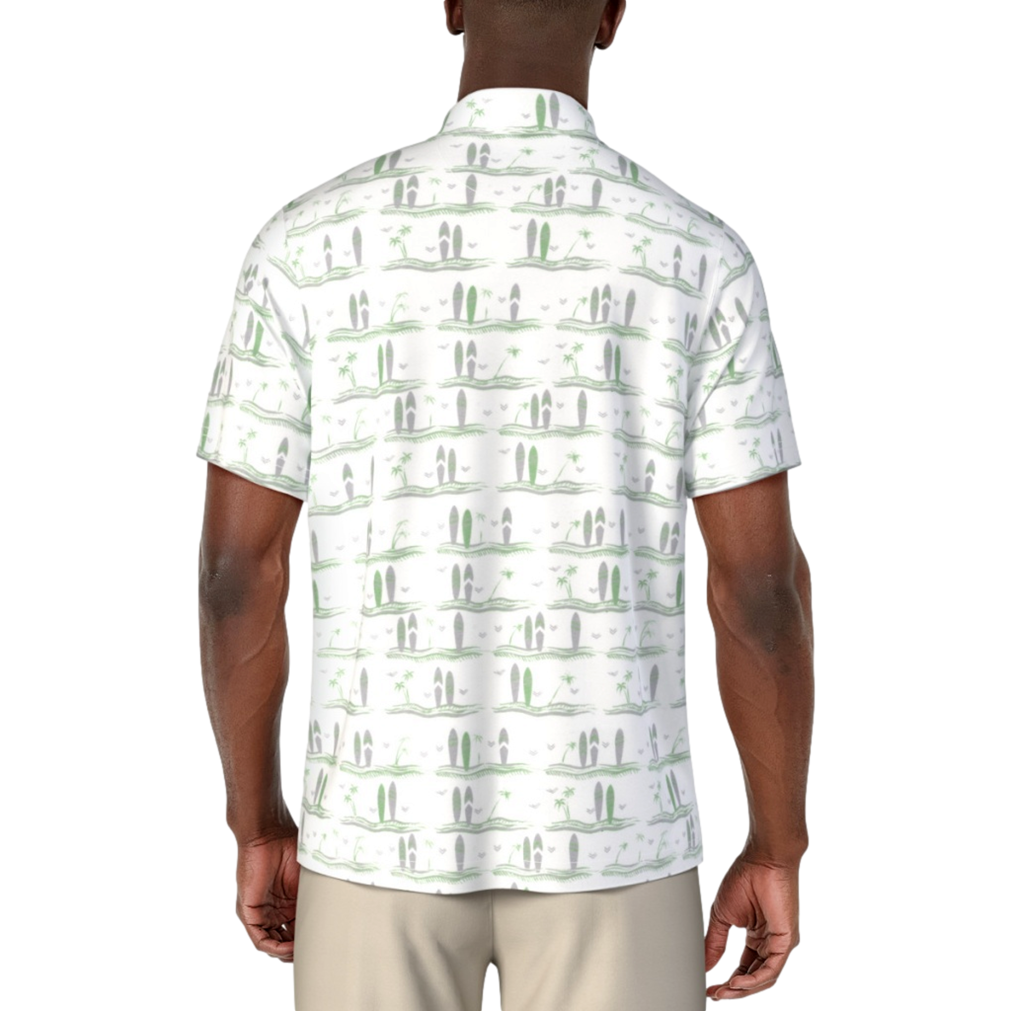 Surfboard Printed Polo Shirt