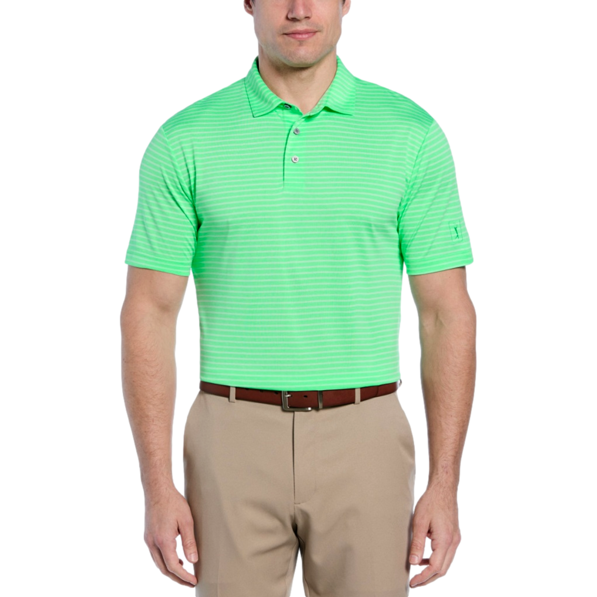 Heather Feeder Men's Short Sleeve Golf Polo Shirt