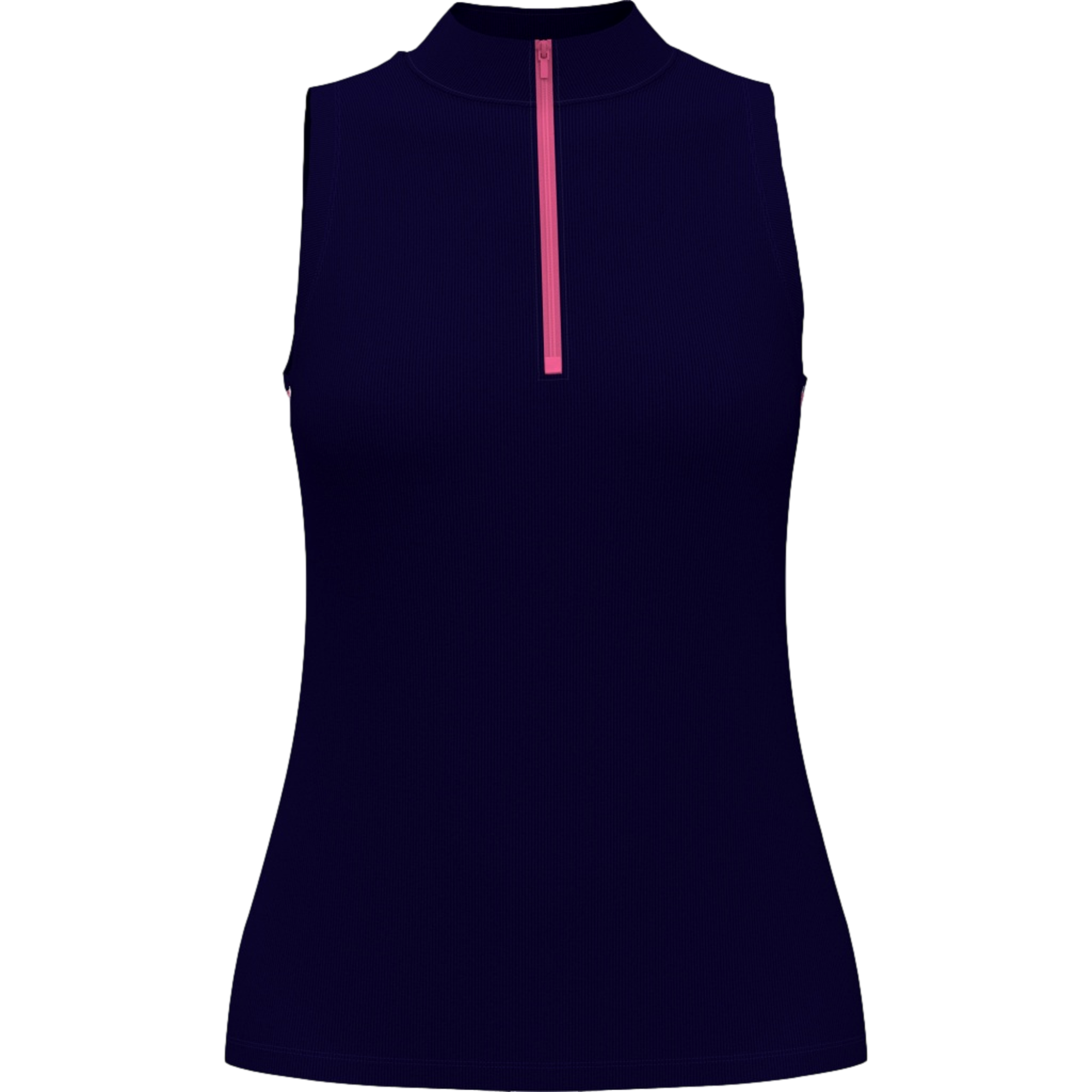 Colorblock Rib Women's Sleeveless Golf Shirt
