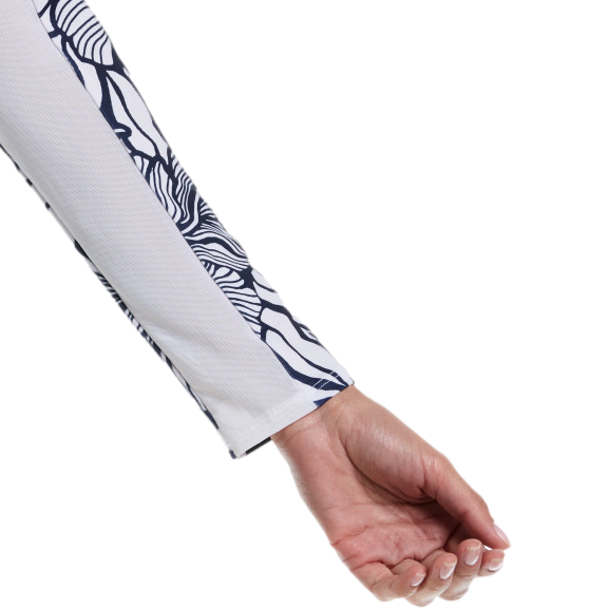 Abstract Floral Print Sun Protection Women's Golf Quarter Zip