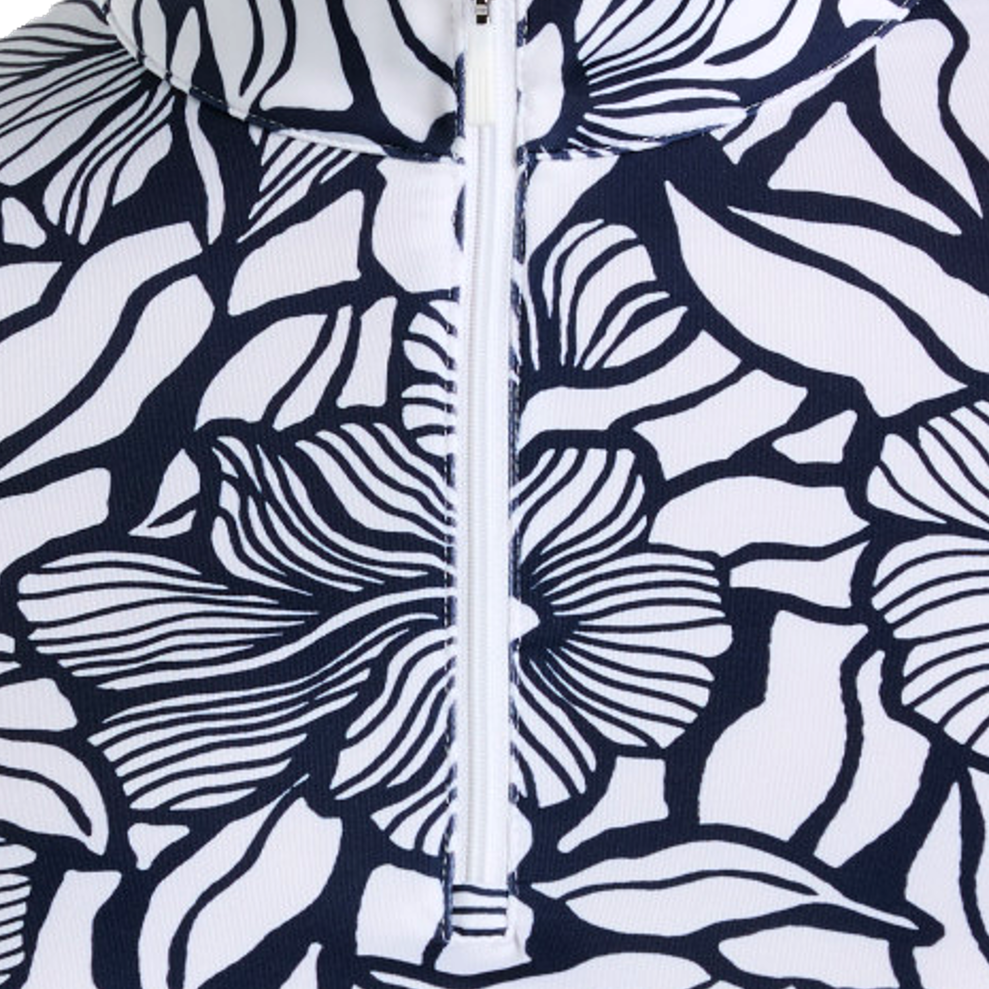 Abstract Floral Print Sun Protection Women's Golf Quarter Zip