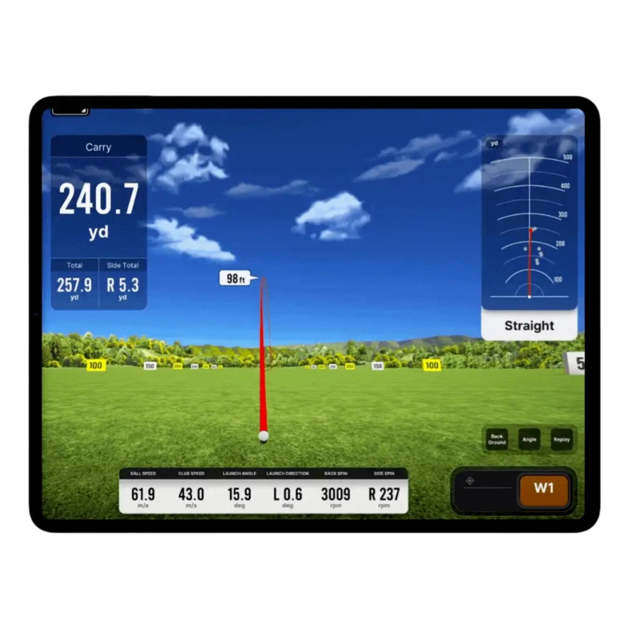 SC4 PRO Launch Monitor & 3D Driving Range Simulator