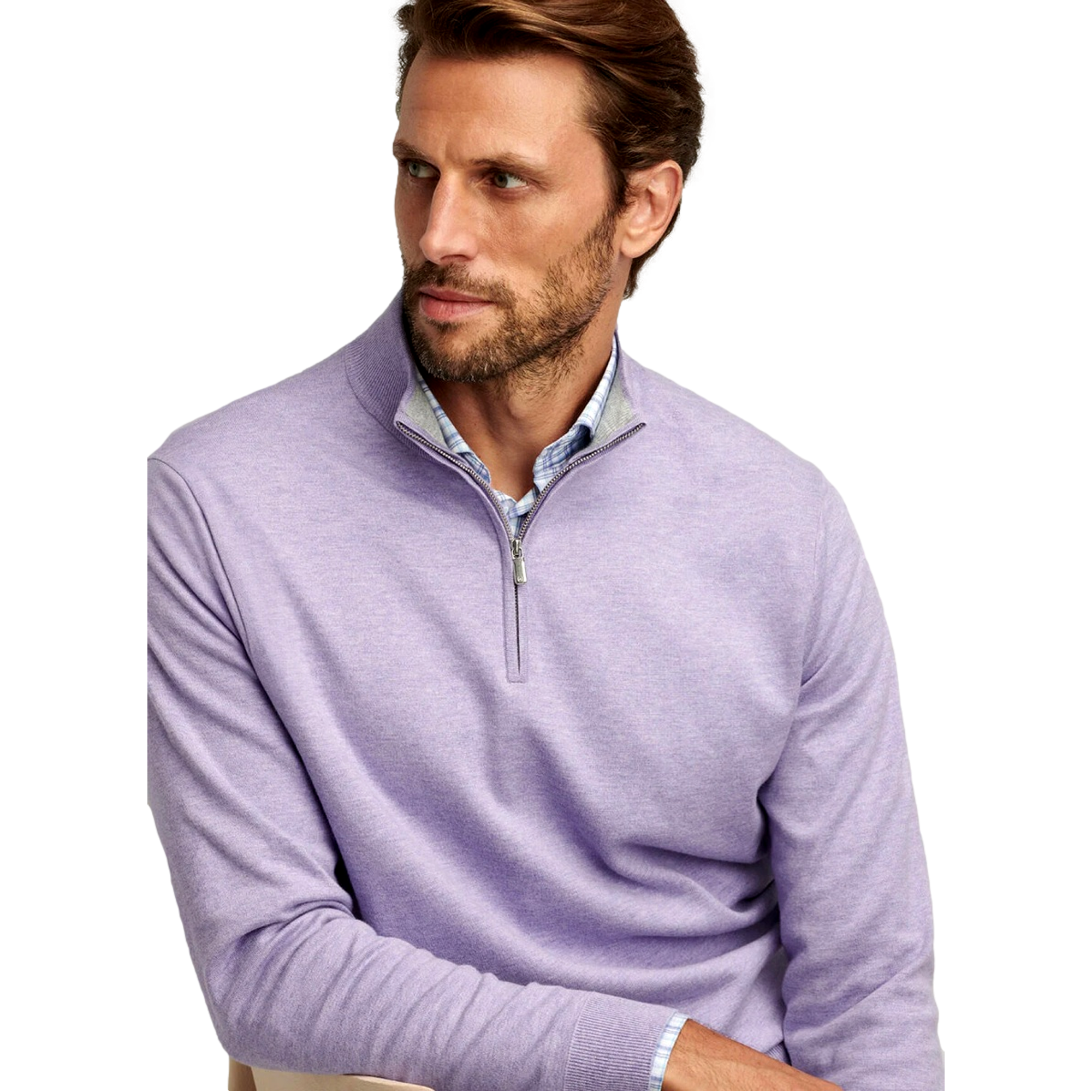 Coolspun Cotton Men's Golf Quarter Zip Sweater