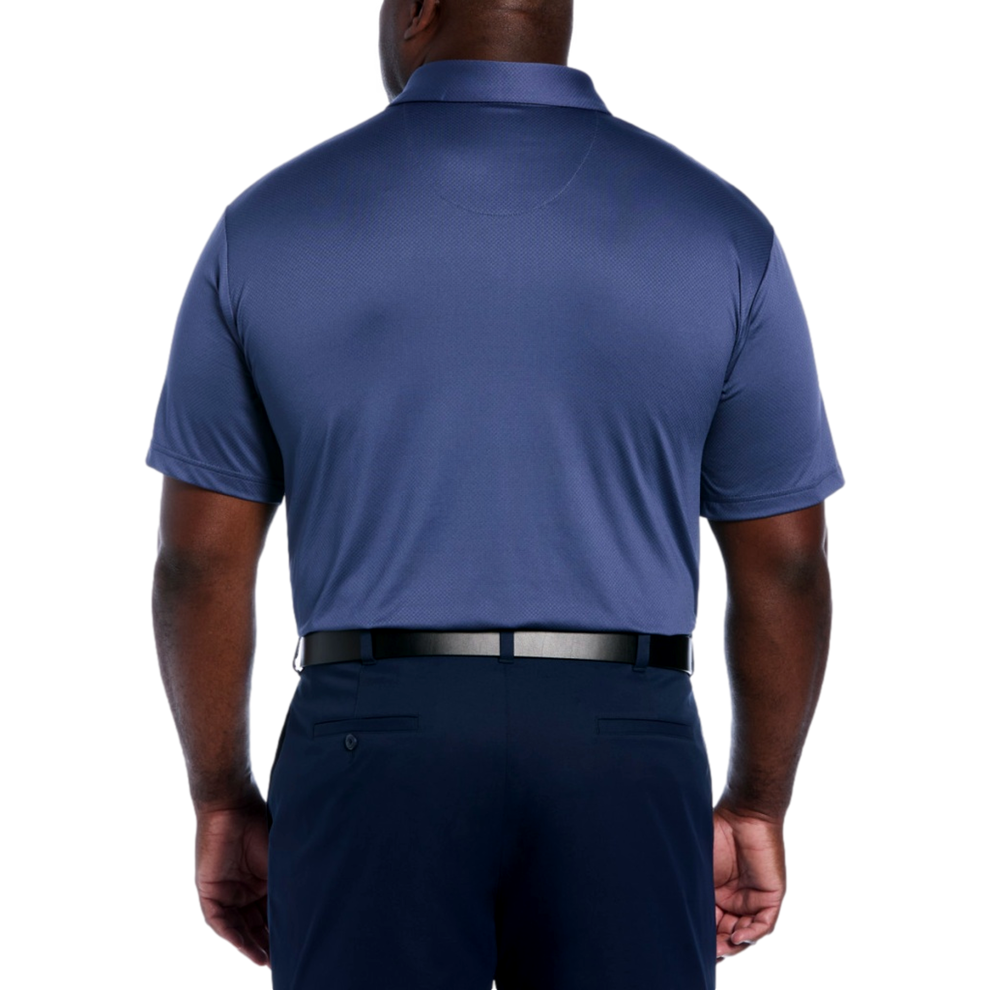 Asymmetric Stripe Printed Big & Tall Men's Short Sleeve Golf Polo Shirt