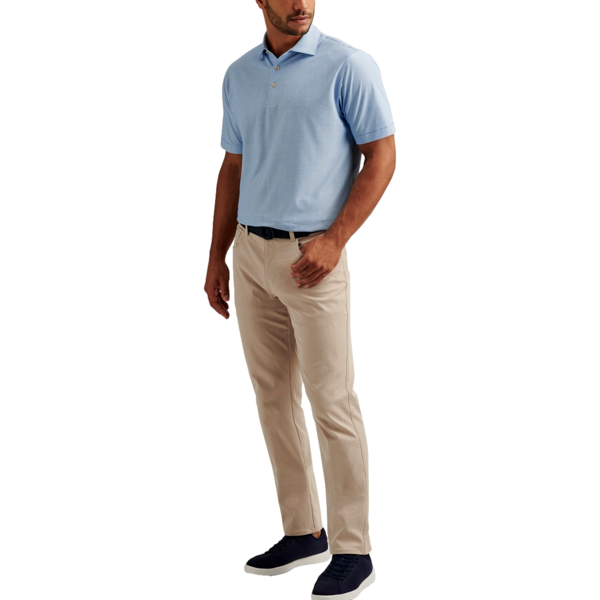 Costa Geo Men's Performance Short Sleeve Golf Polo Shirt