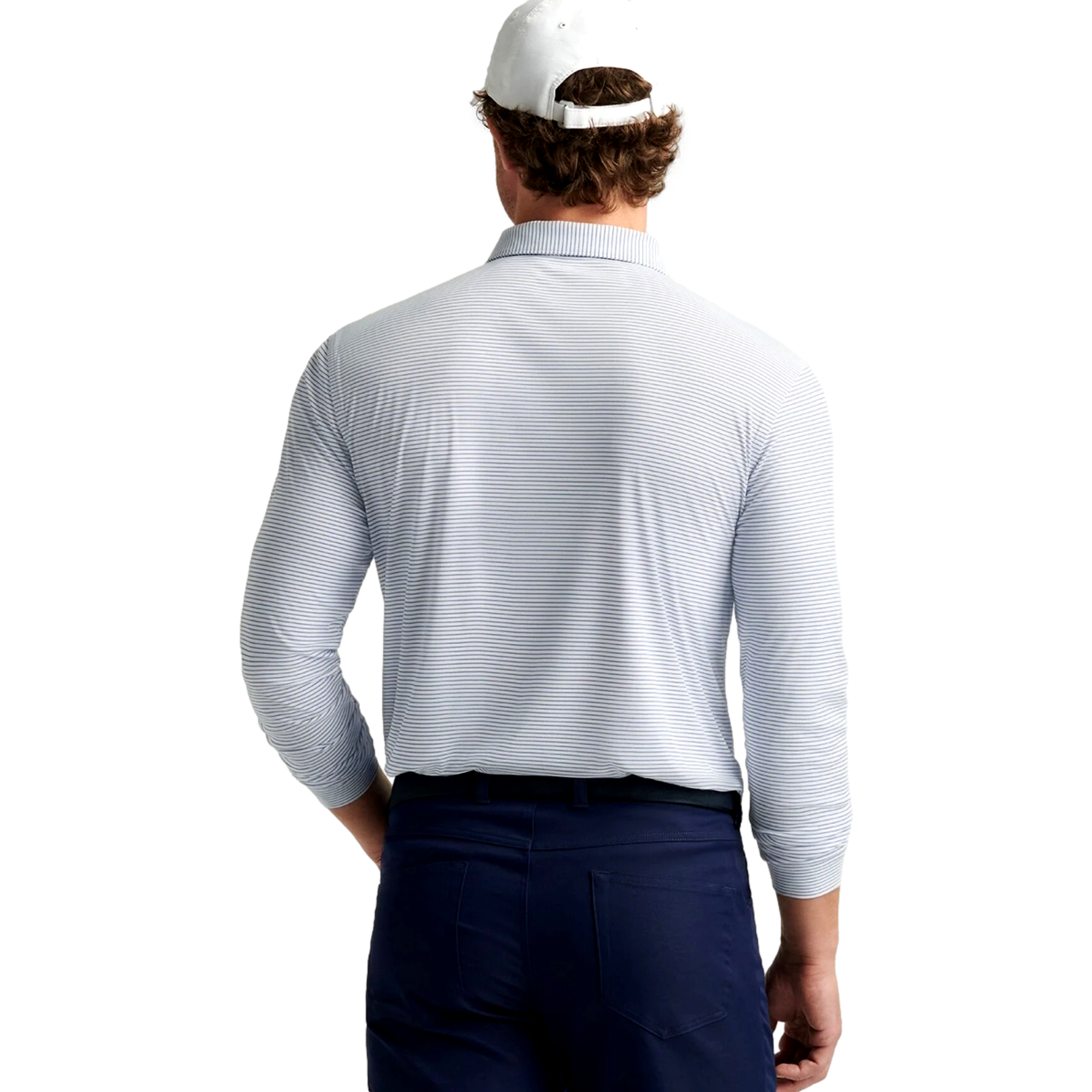 Featherweight Stripe Men's Long-Sleeve Short Sleeve Golf Polo Shirt
