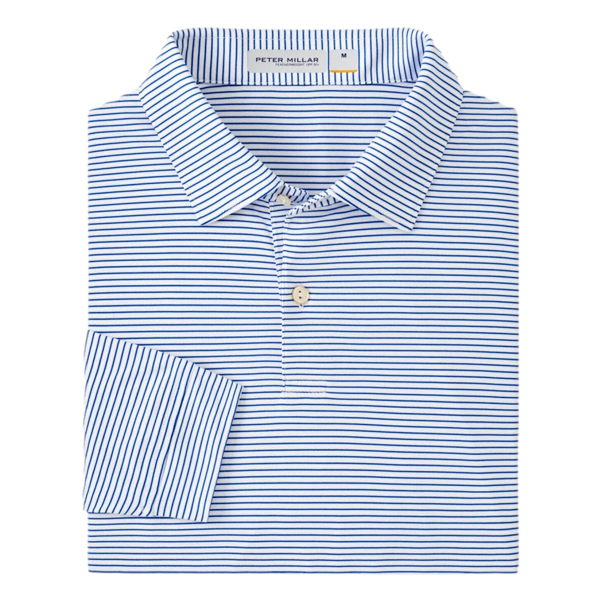 Featherweight Stripe Men's Long-Sleeve Short Sleeve Golf Polo Shirt