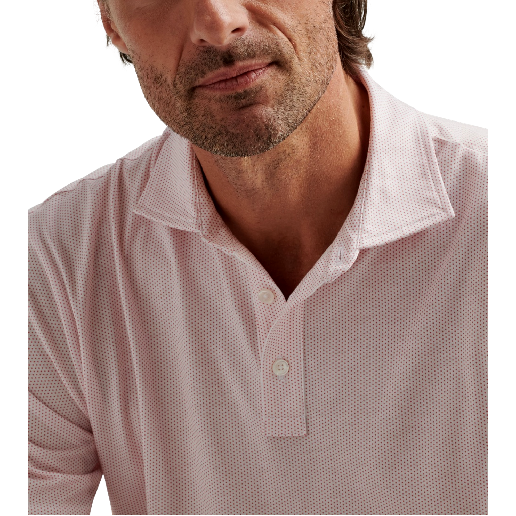 Polka Dot Crown Comfort Cotton Men's Golf Polo Shirt
