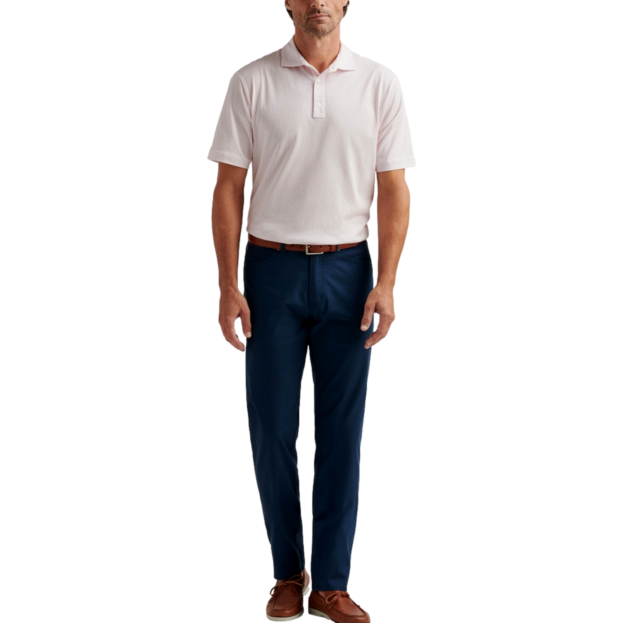 Polka Dot Crown Comfort Cotton Men's Short Sleeve Golf Polo Shirt