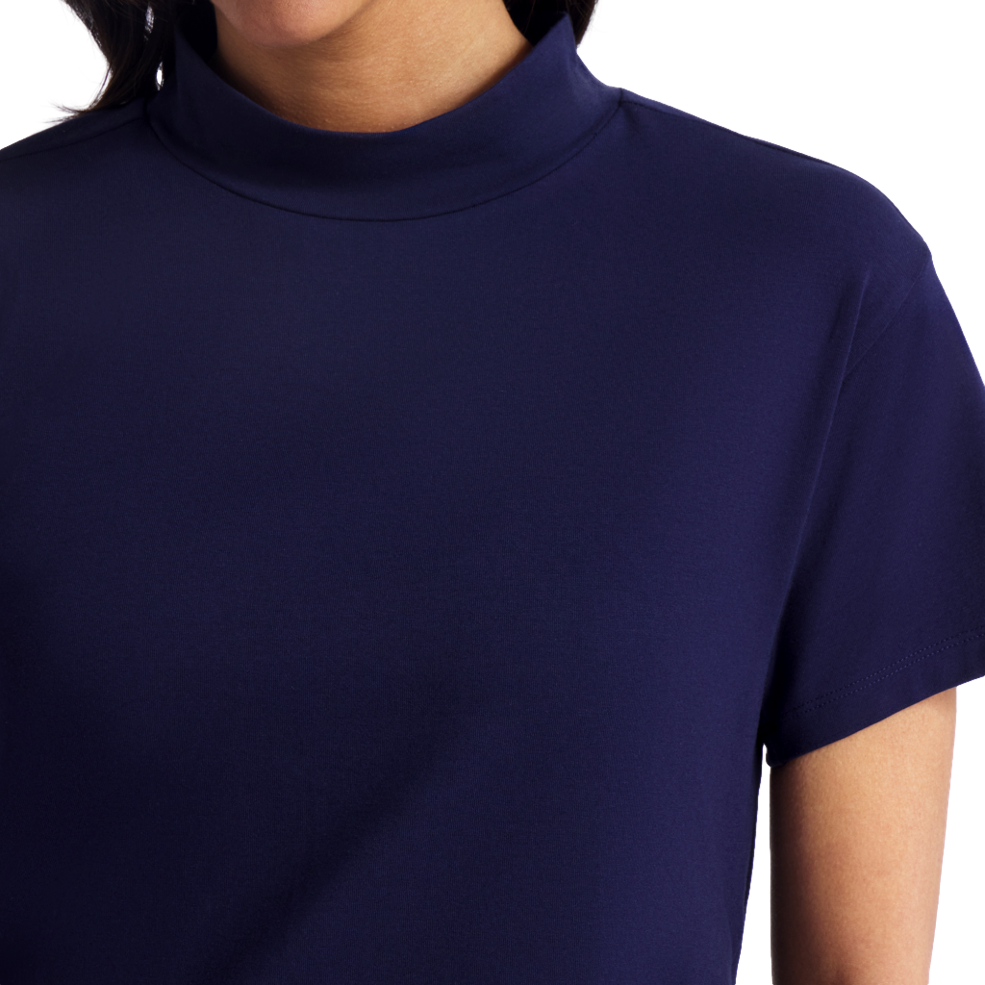 Charlotte Modalon Mock Neck Women's Short Sleeve Golf Shirt