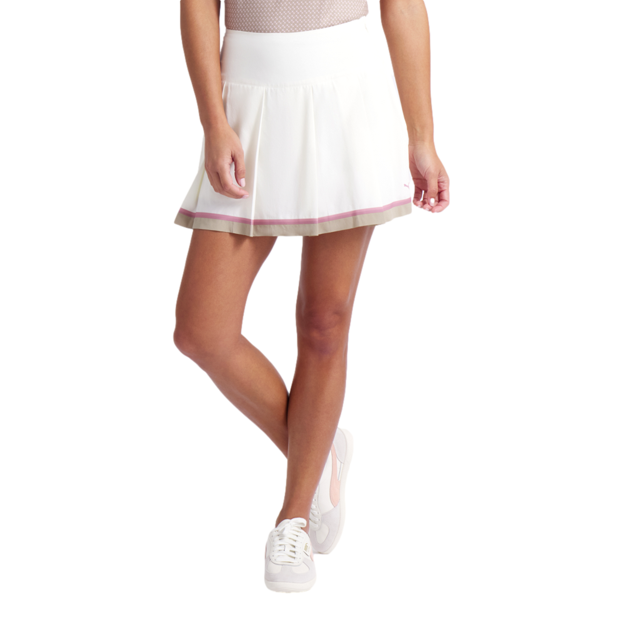 Striped Pleated Women's 15" Golf Skort