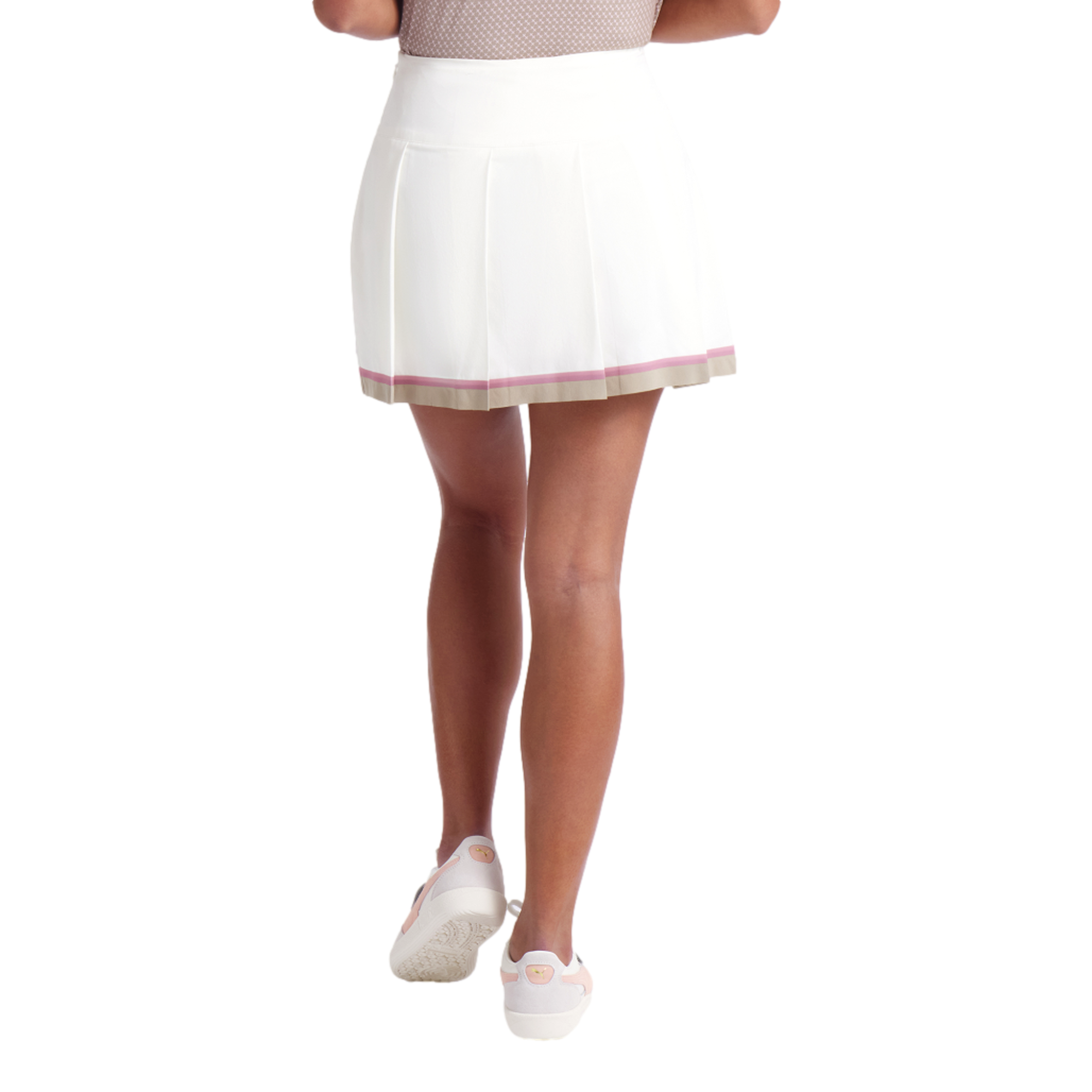 Striped Pleated Women's 15" Golf Skort