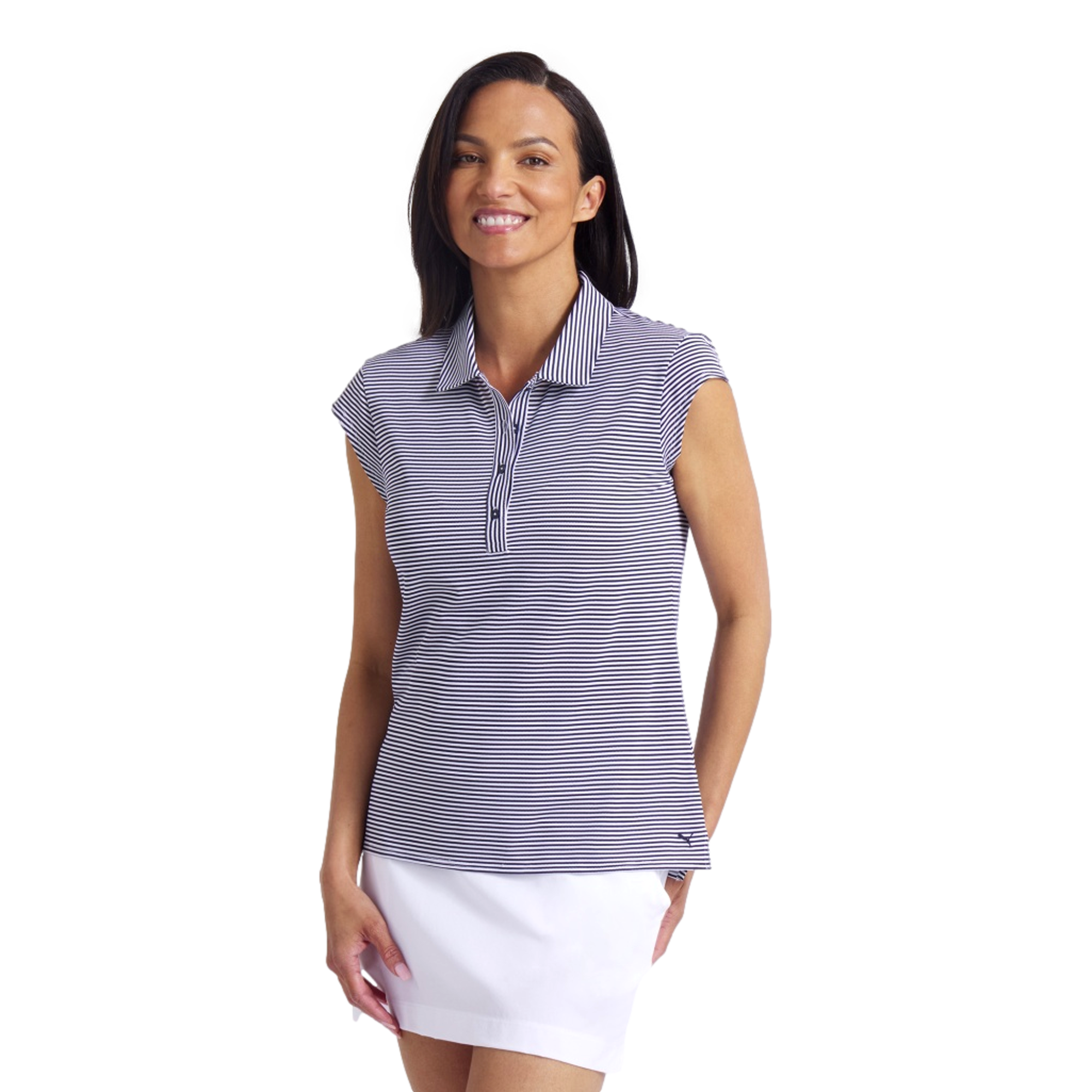 PUMA X AP Isle Pique Women's Cap Sleeve Golf Polo Shirt