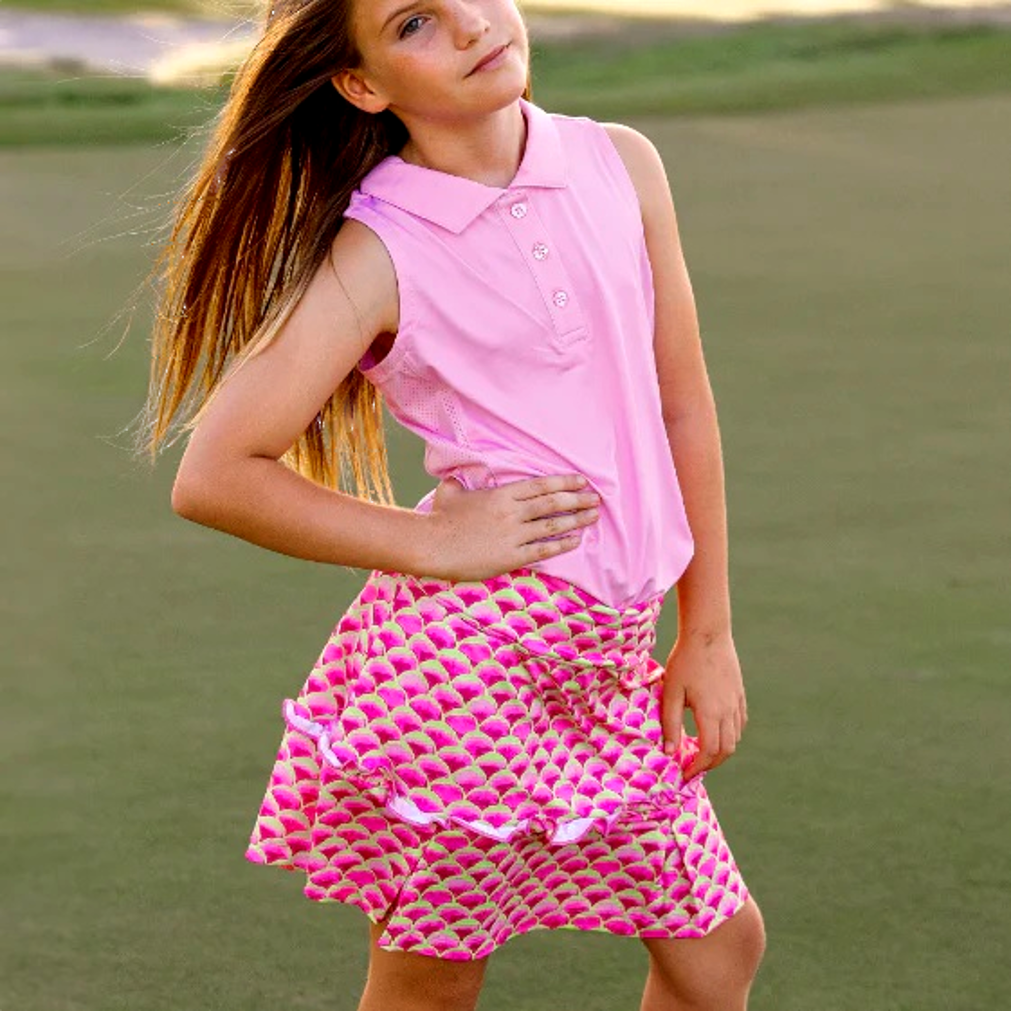 Bianca Knit Girls Golf Skort