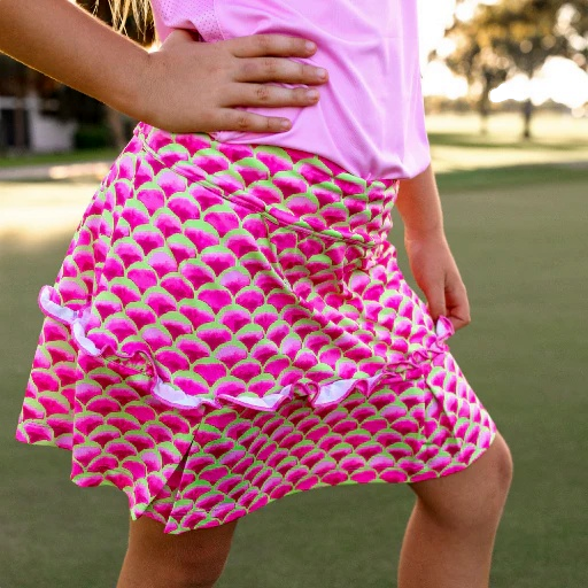 Bianca Knit Girls Golf Skort