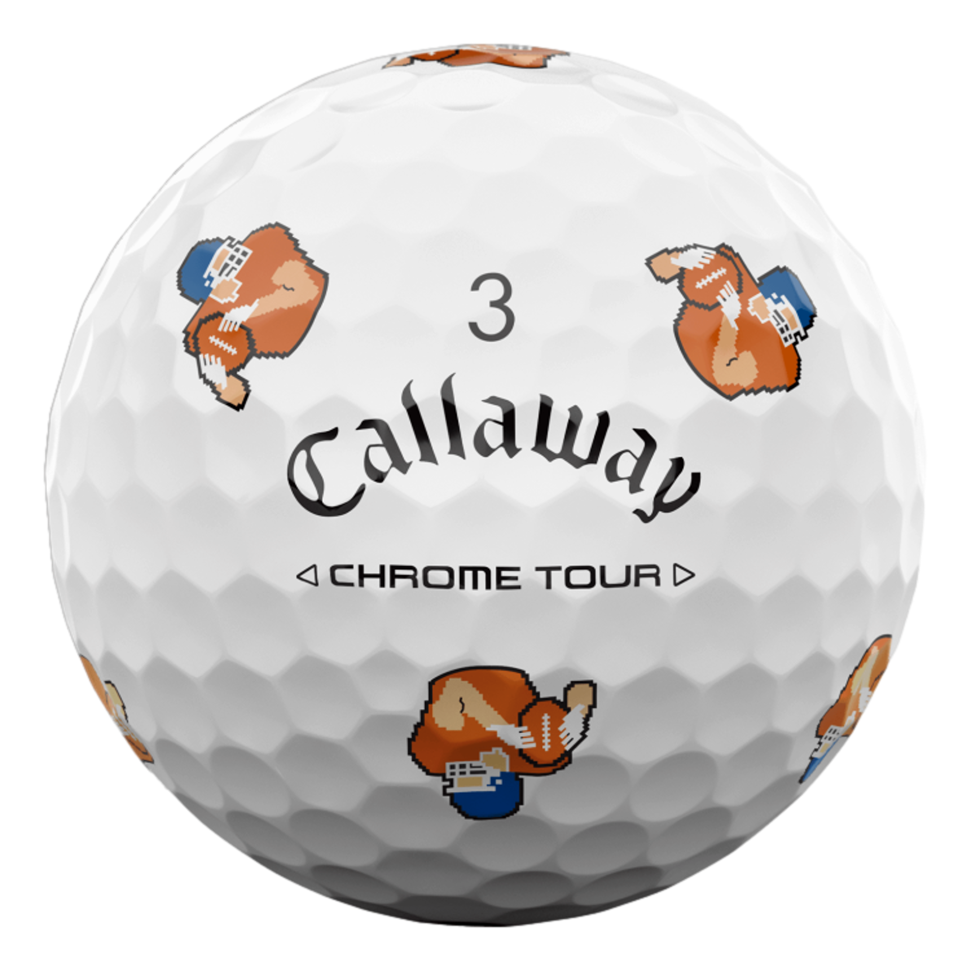 Chrome Tour TRVS Retro Football Golf Balls