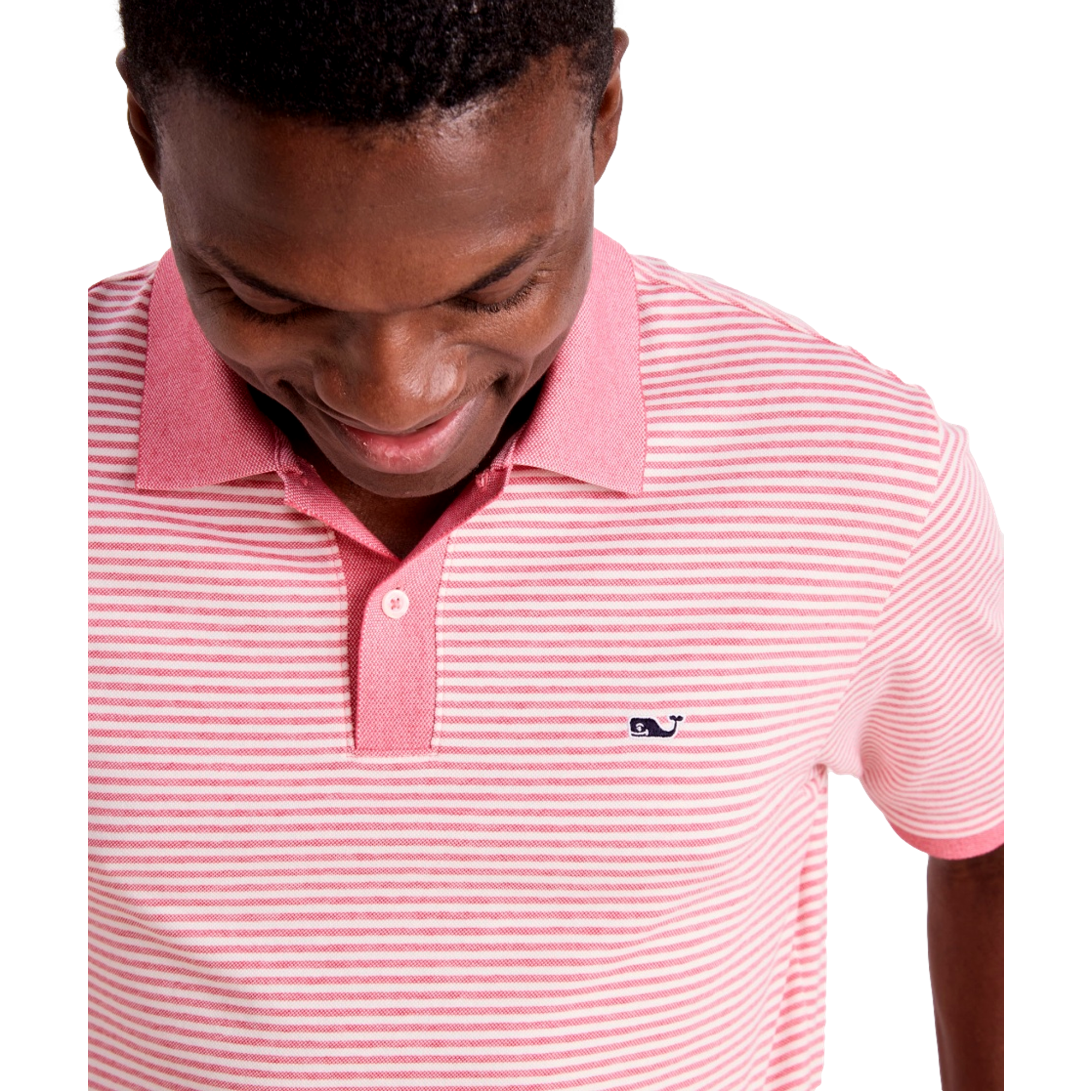 Edgartown Striped Pique Men's Short Sleeve Golf Polo Shirt