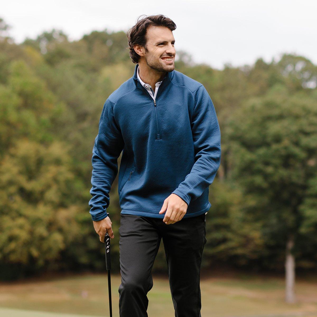 Textured Quarter Zip Pullover