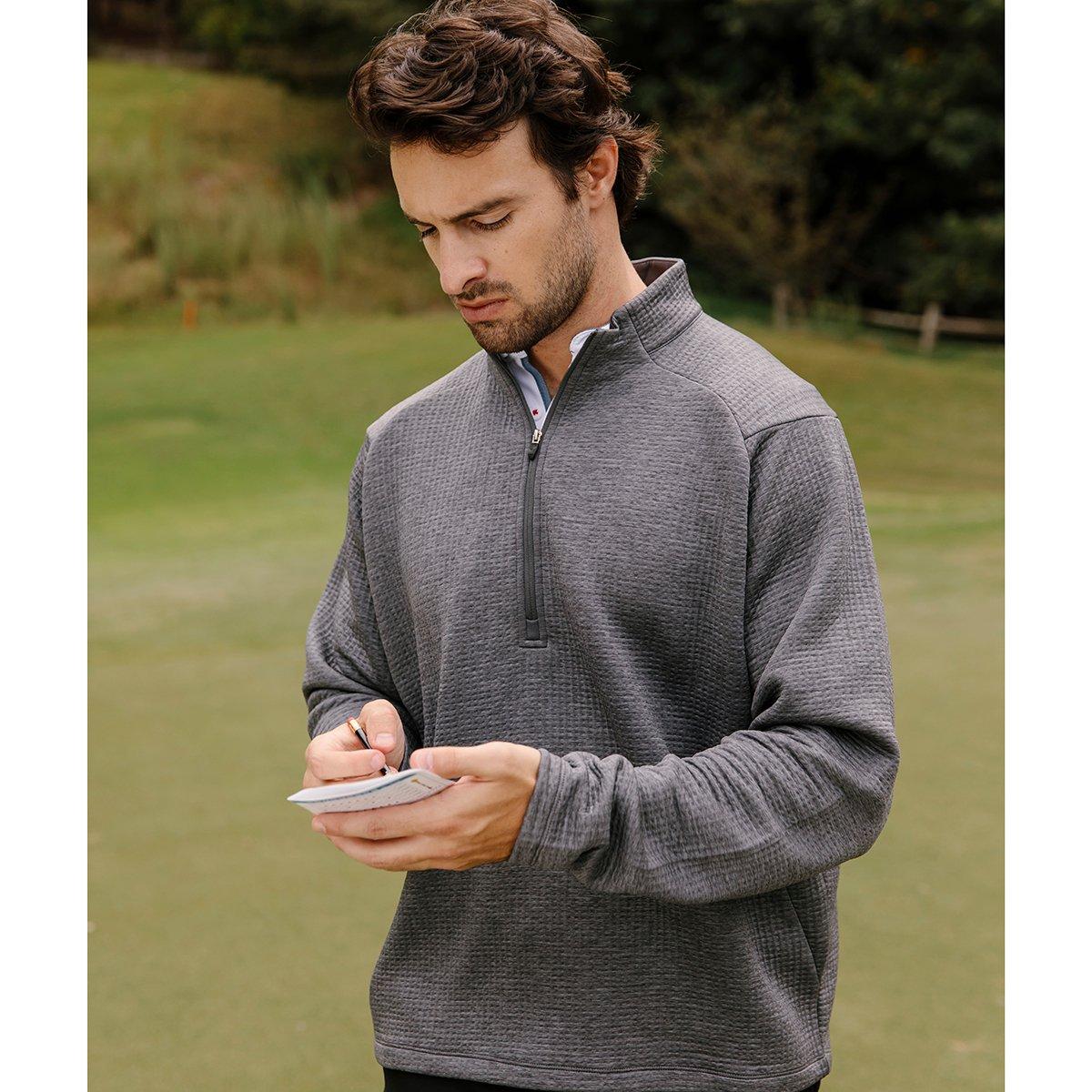 Textured Quarter Zip Pullover