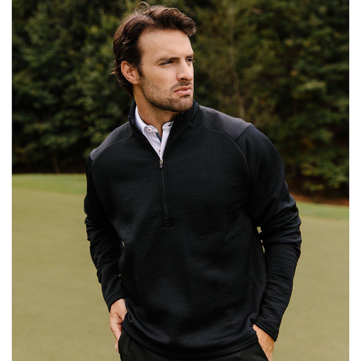 Textured Quarter Zip Pullover