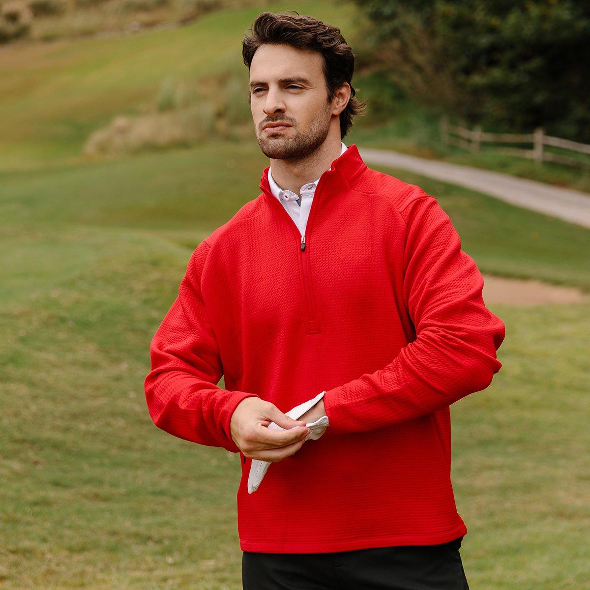 Textured Quarter Zip Pullover