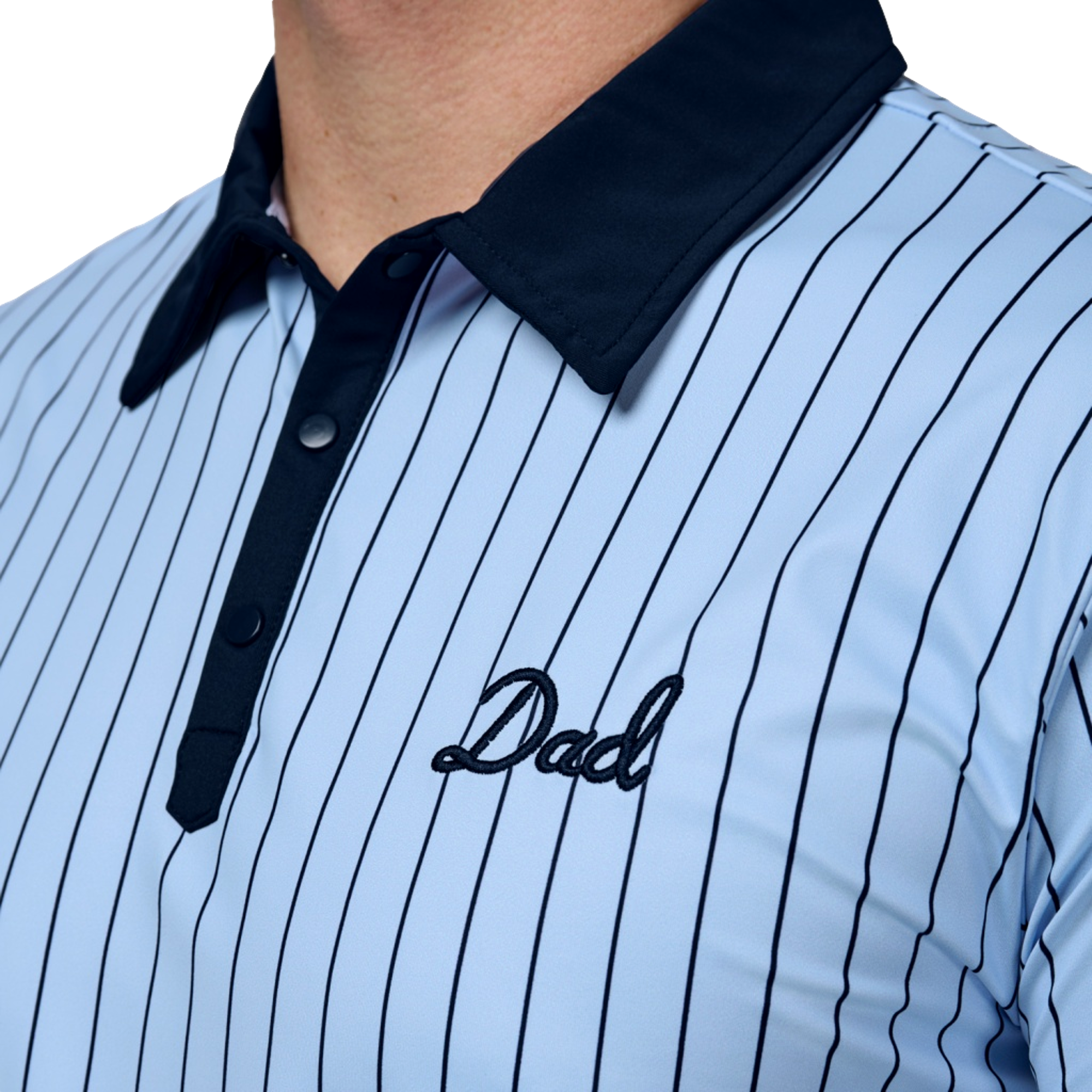 Dad Retro Vertical Stripe Men's Golf Polo