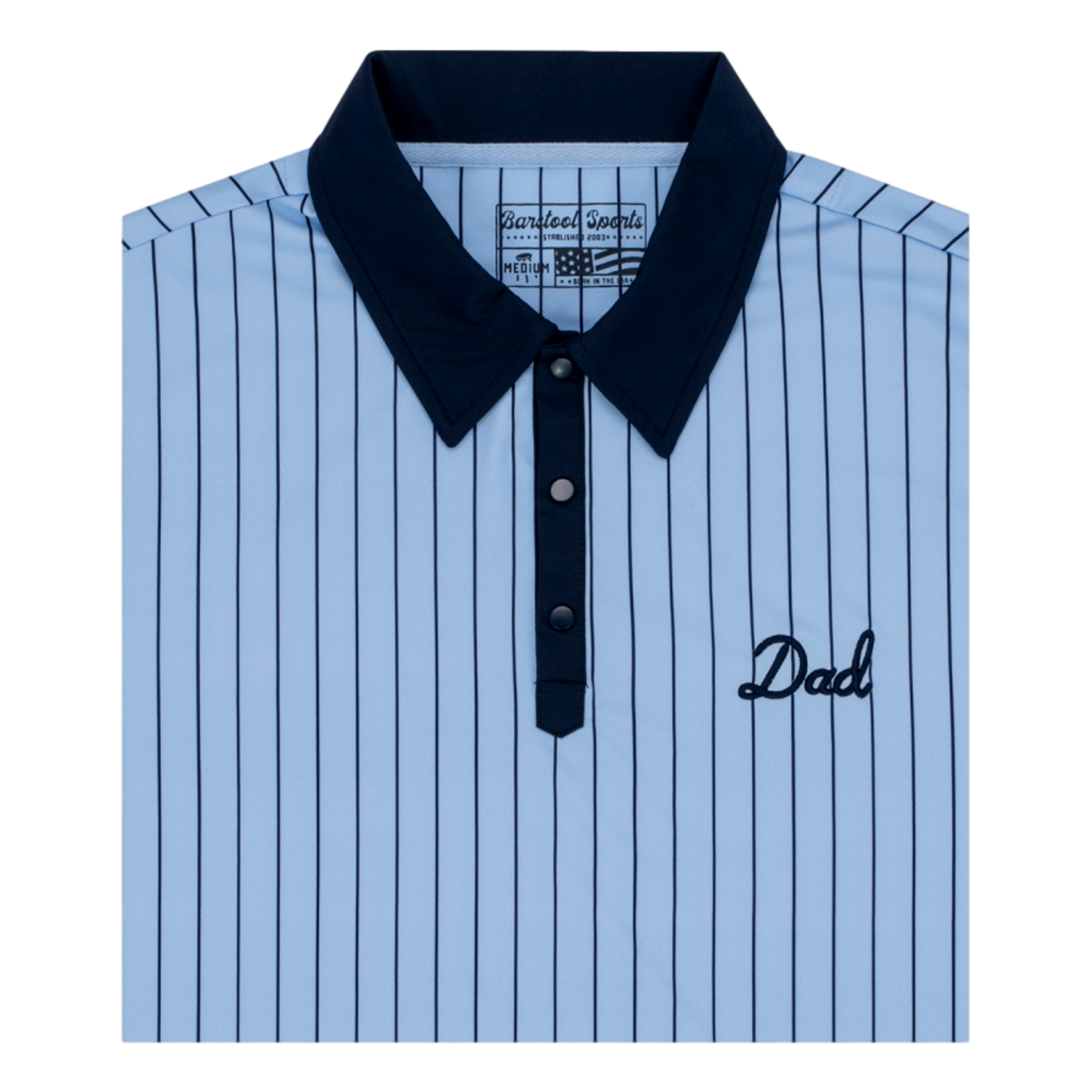 Dad Retro Vertical Stripe Men's Golf Polo