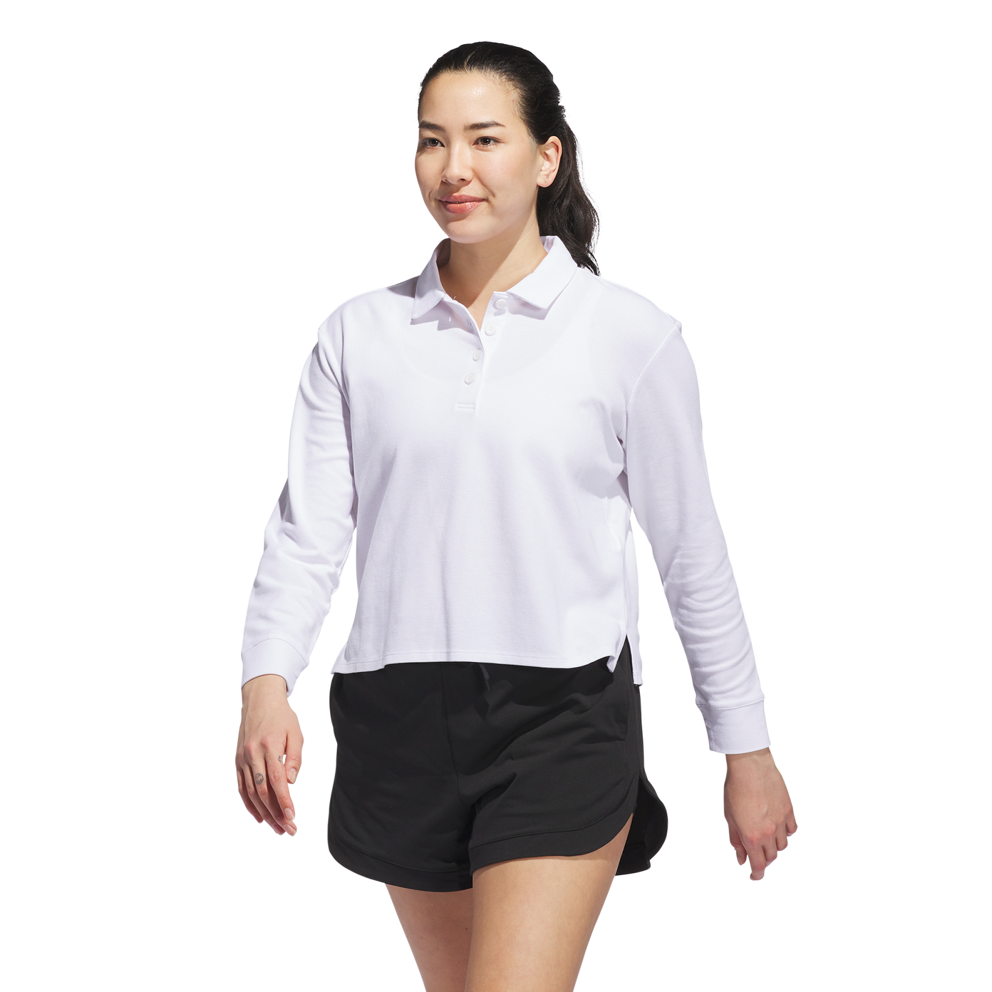 Beyond Women's Loose Long Sleeve Polo Golf Shirt