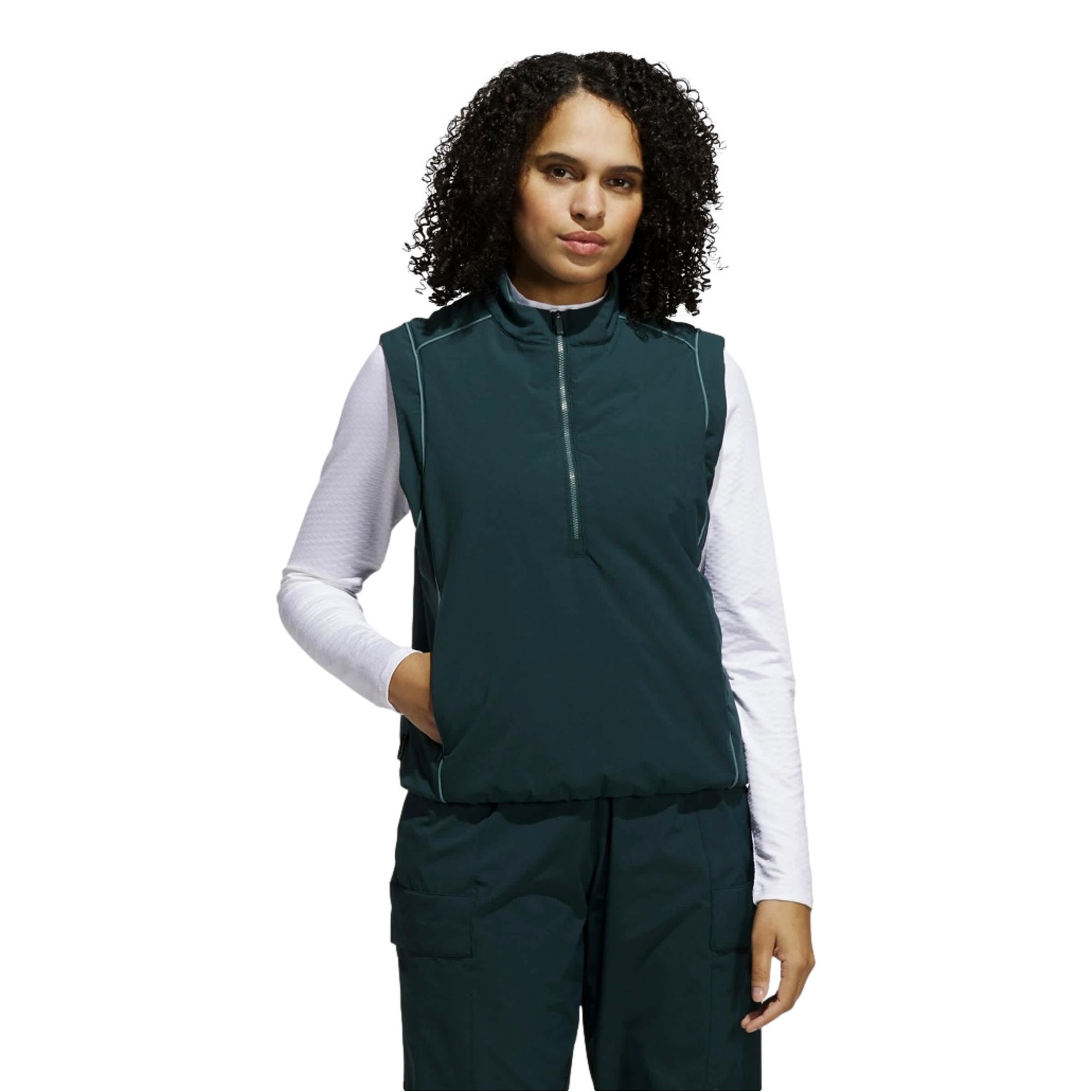 Beyond Twistweave Loose Women's Quarter Zip Golf Vest