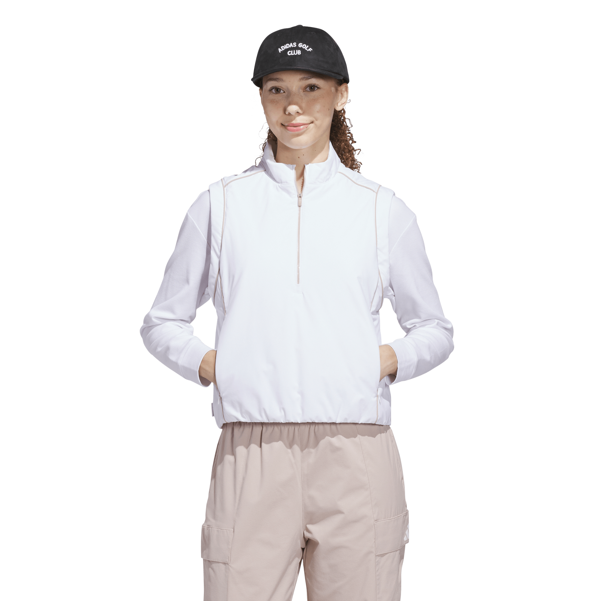 Beyond Twistweave Loose Women's Quarter Zip Golf Vest
