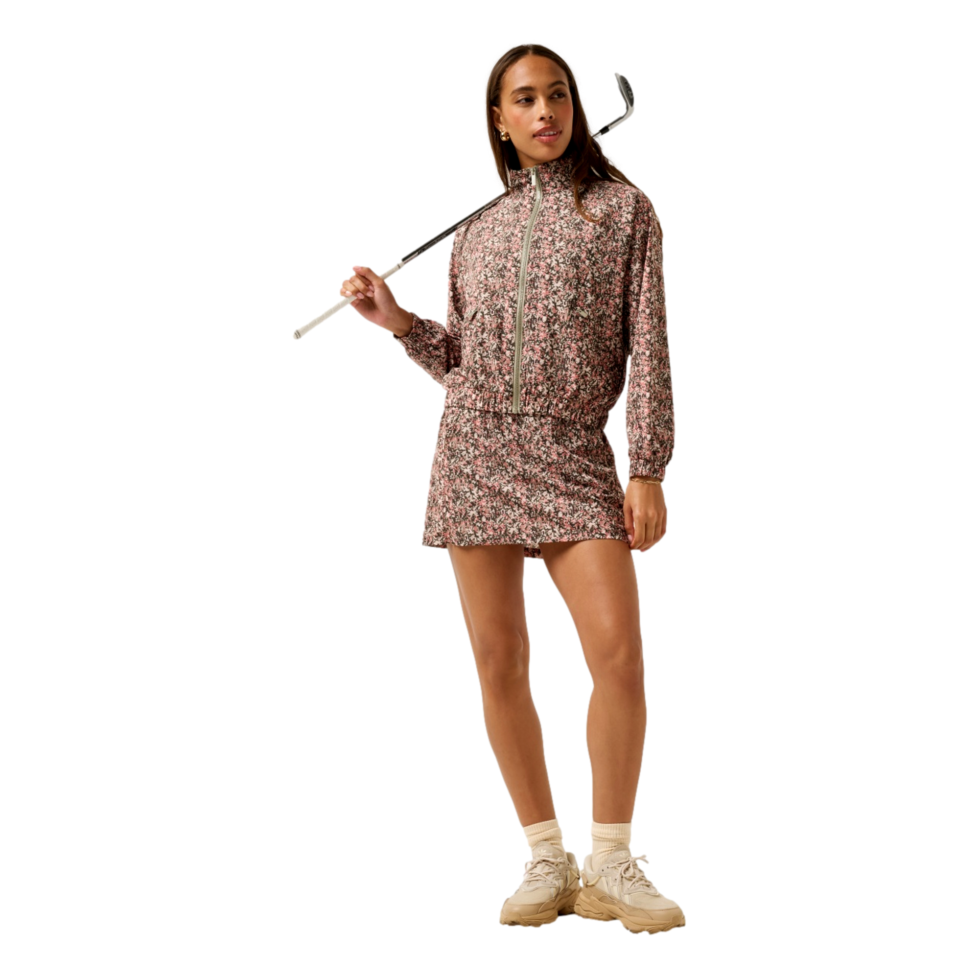 Travel Day Tech Woven Printed Full Zip Women's Golf Jacket
