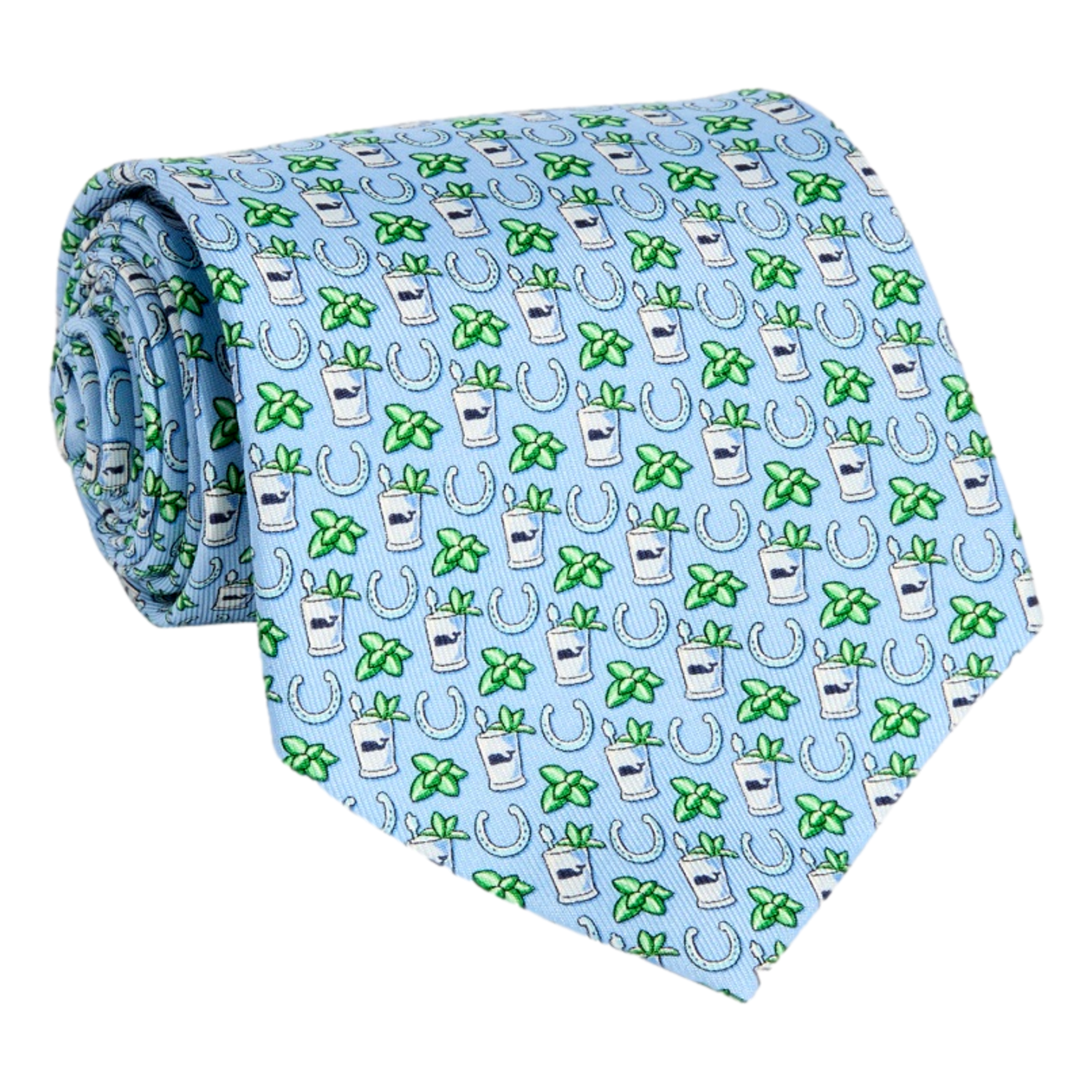 Mint Julep & Horsehoes Printed Tie