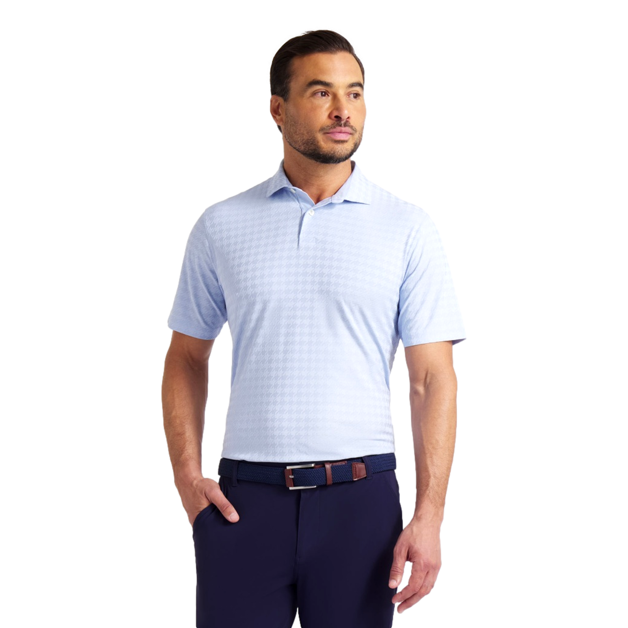 MATTR Houndstooth Men's Golf Polo Shirt