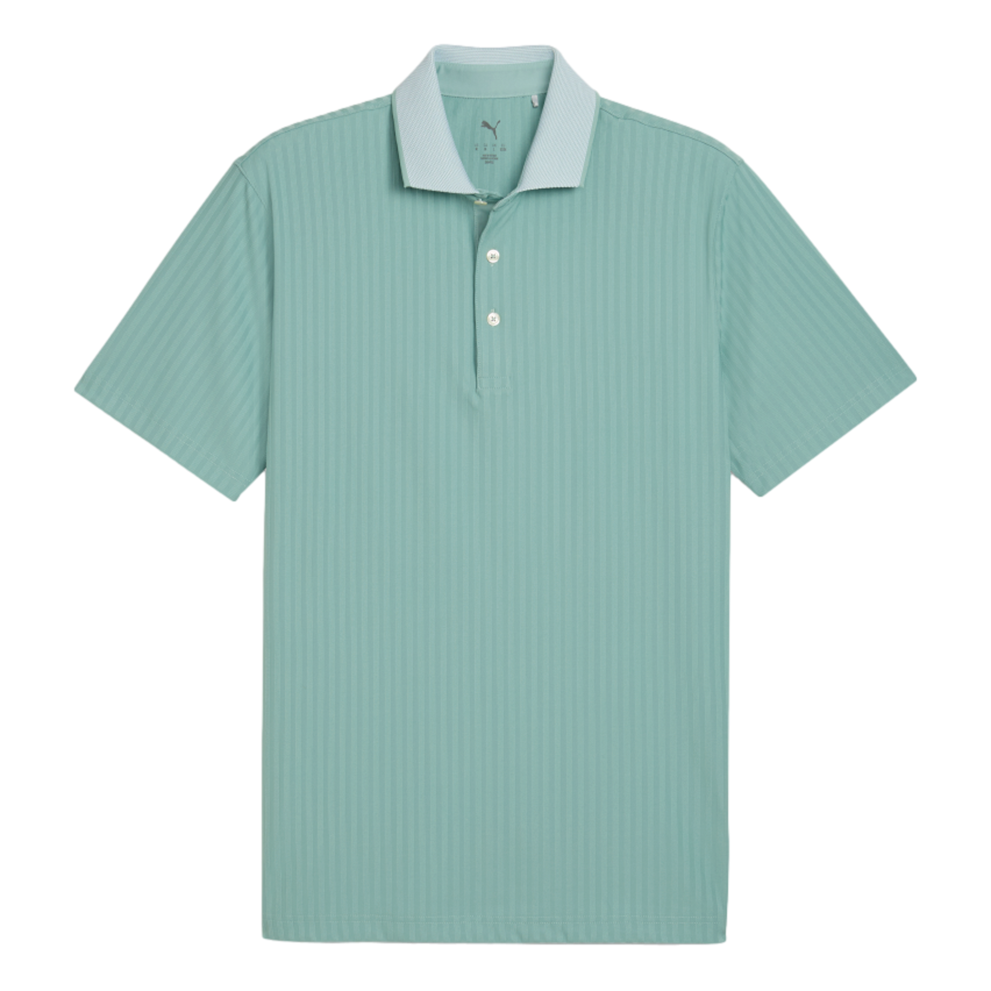 MATTR Stripe Men's Jacquard Short Sleeve Golf Polo Shirt