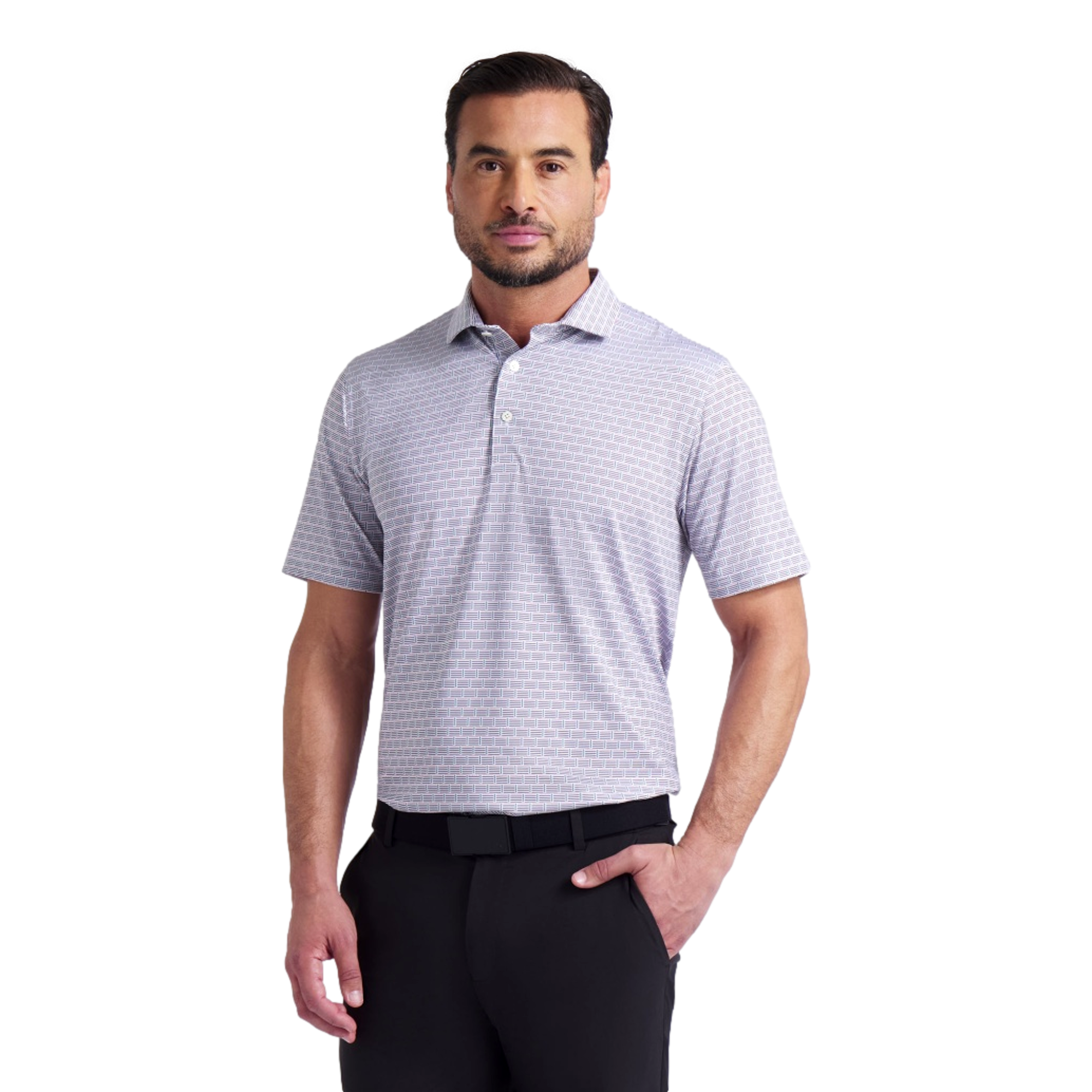 MATTR Men's Warning Short Sleeve Golf Polo Shirt