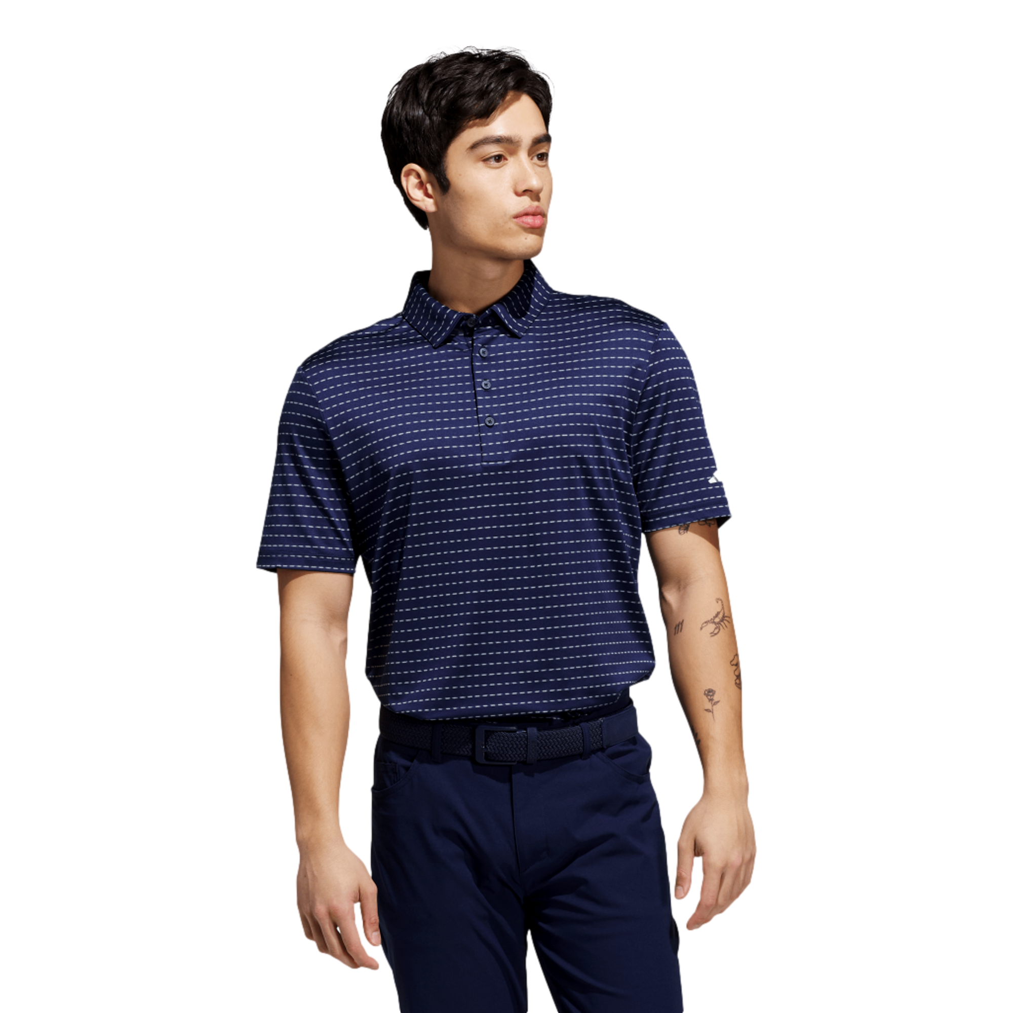 adidas Ultimate 365 Dash Stripe Men's Short Sleeve Golf Polo Shirt