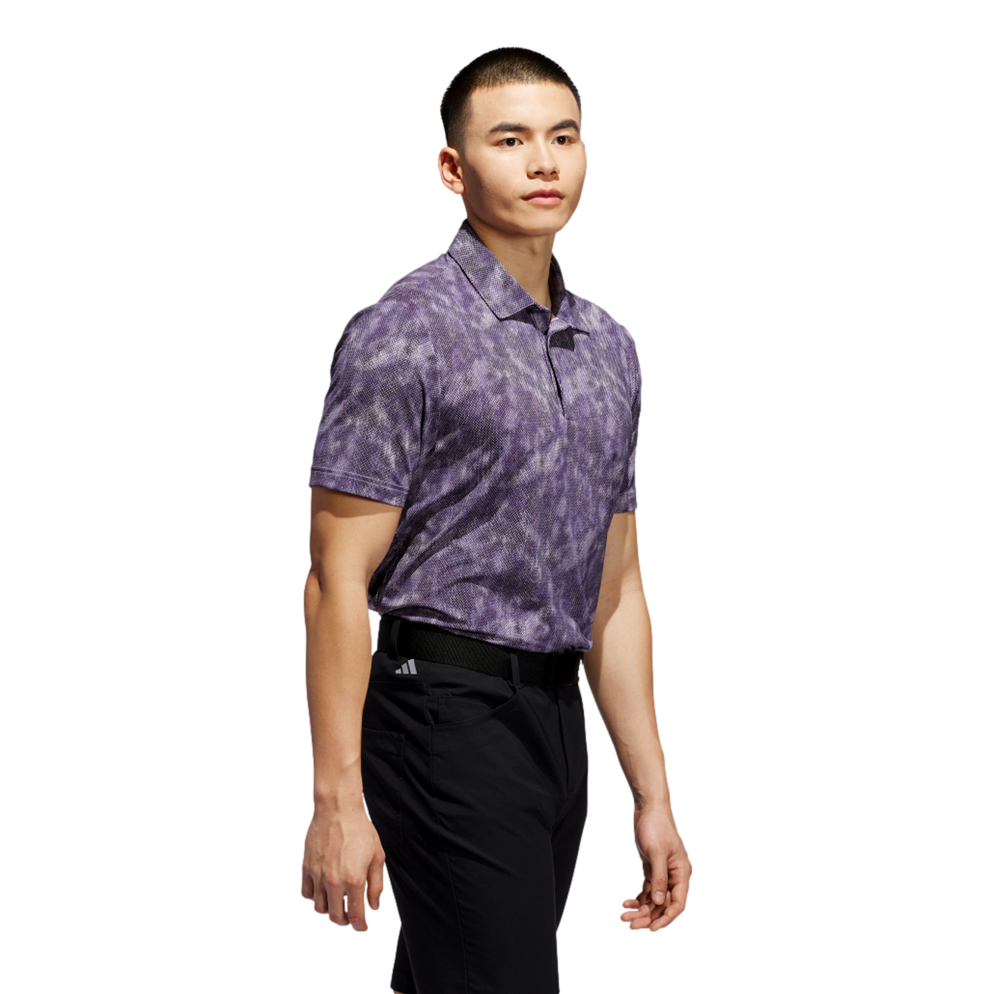 Ultimate365  Textured Print Men's Short Sleeve Golf Polo Shirt